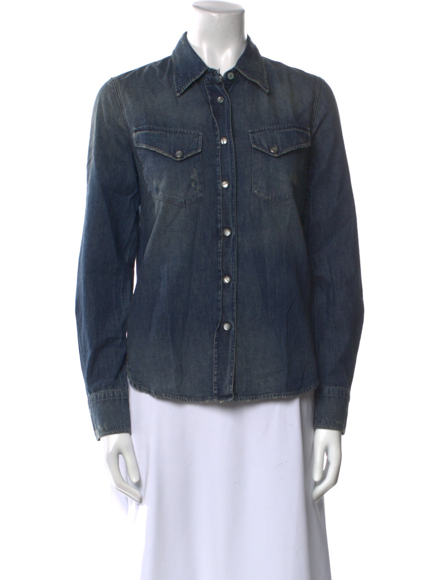 R13 Long Sleeve Button-Up Top