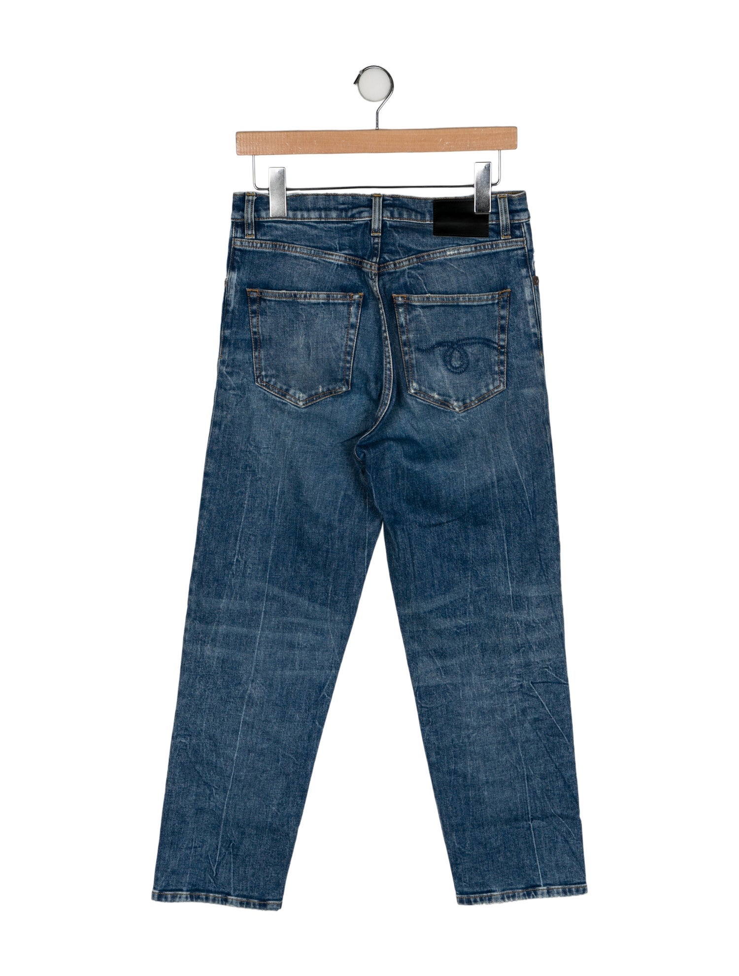 R13 High-Rise Straight Leg Jeans
