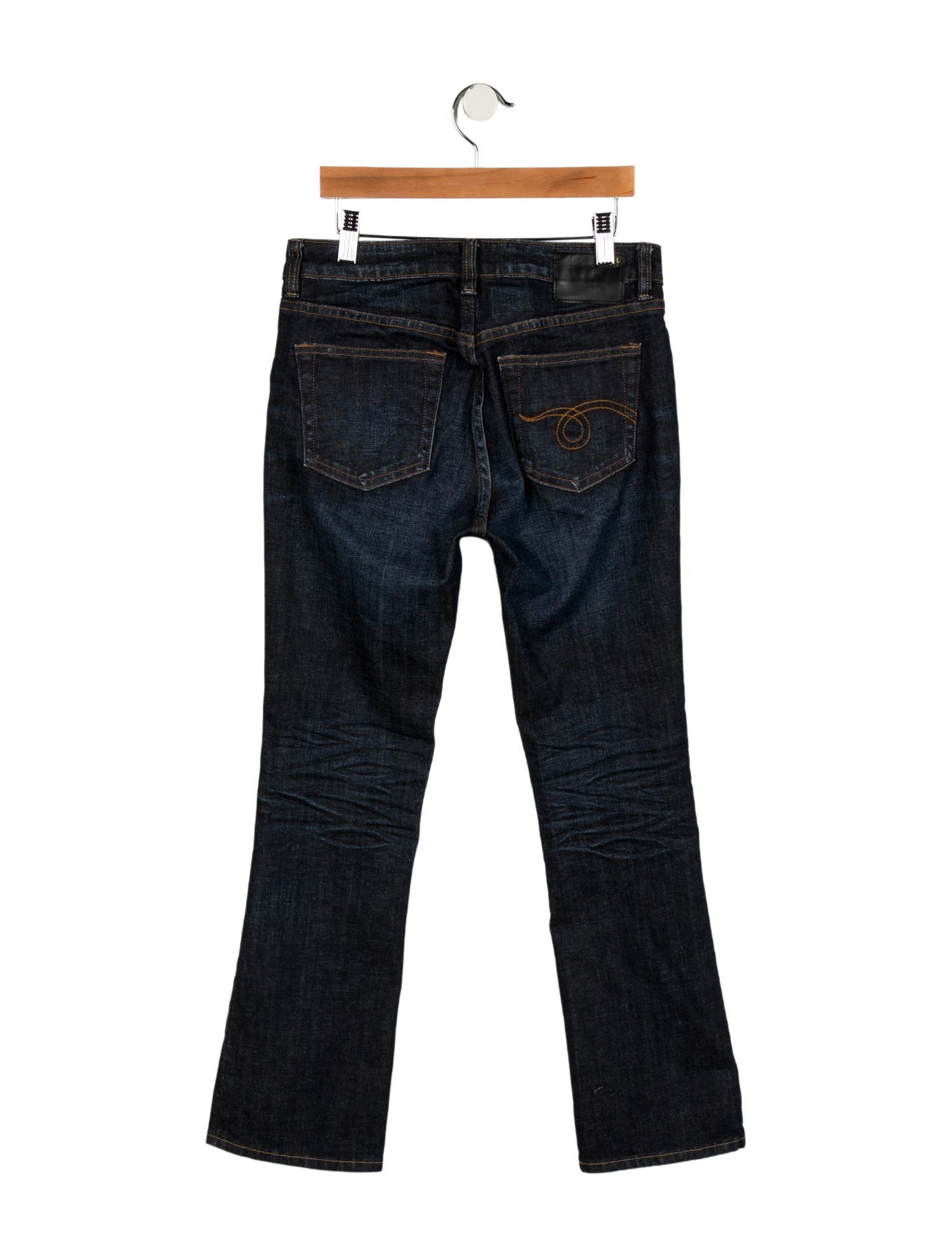 R13 Mid-Rise Straight Leg Jeans
