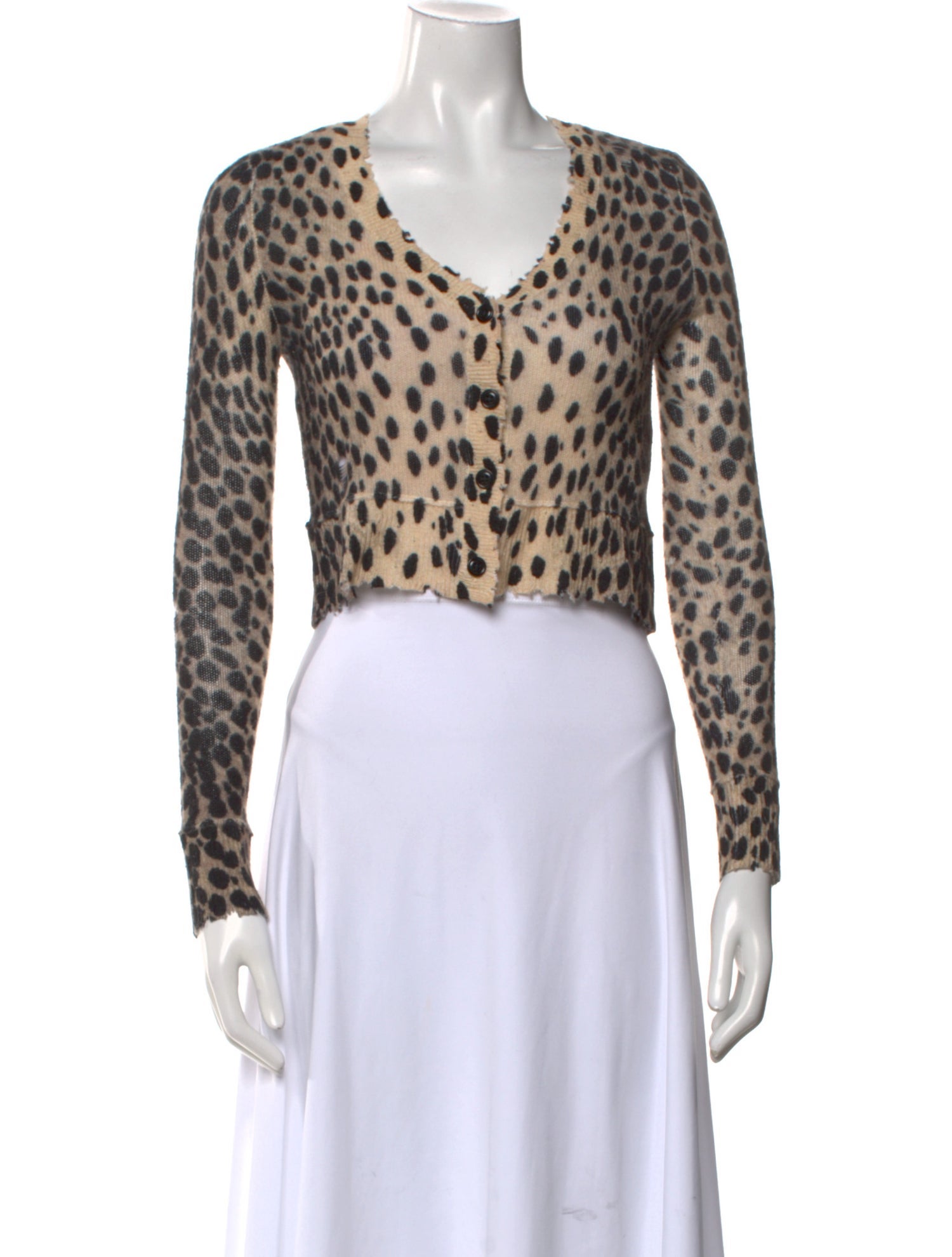 R13 Cashmere Animal Print Sweater