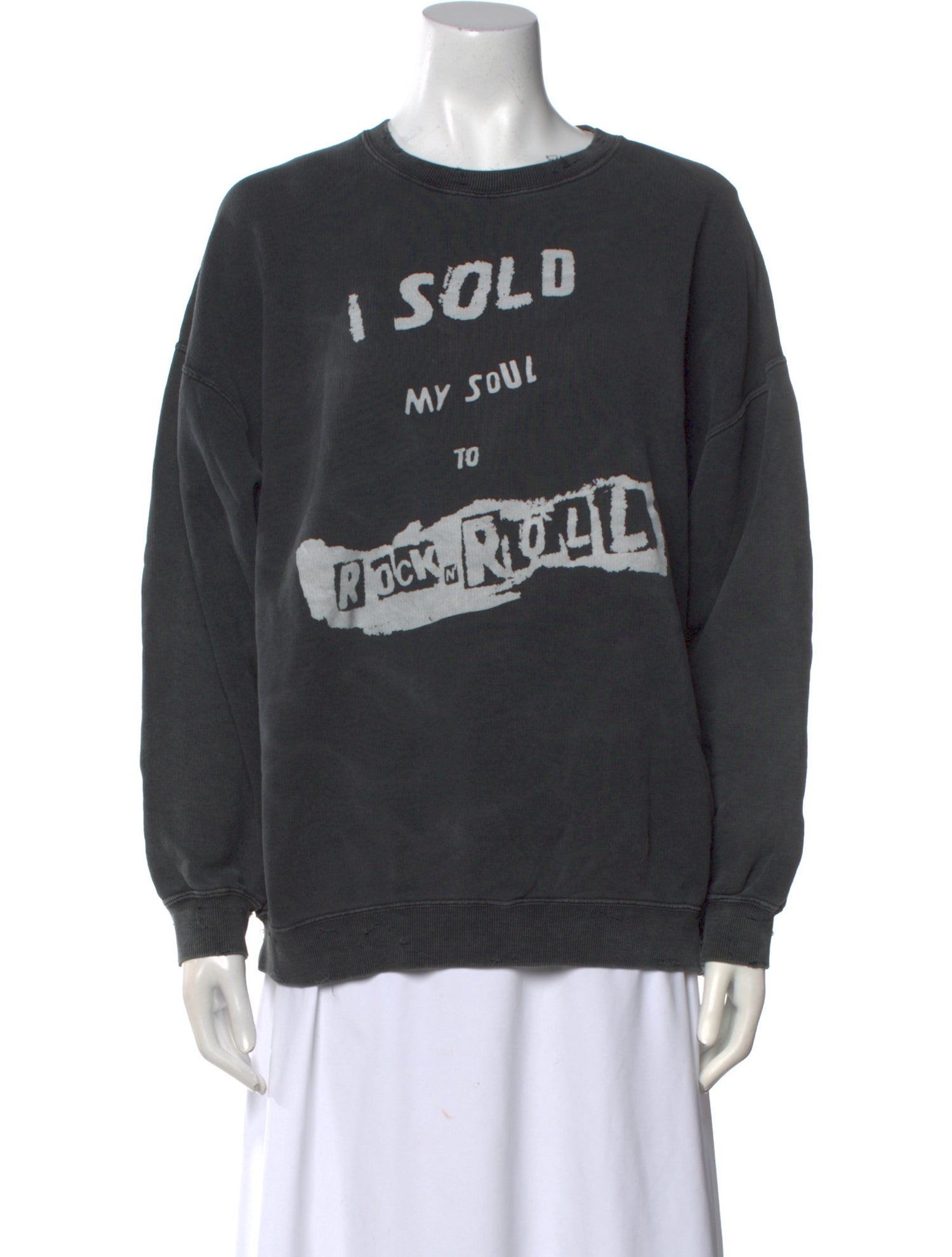 R13 Graphic Print Crew Neck Sweater