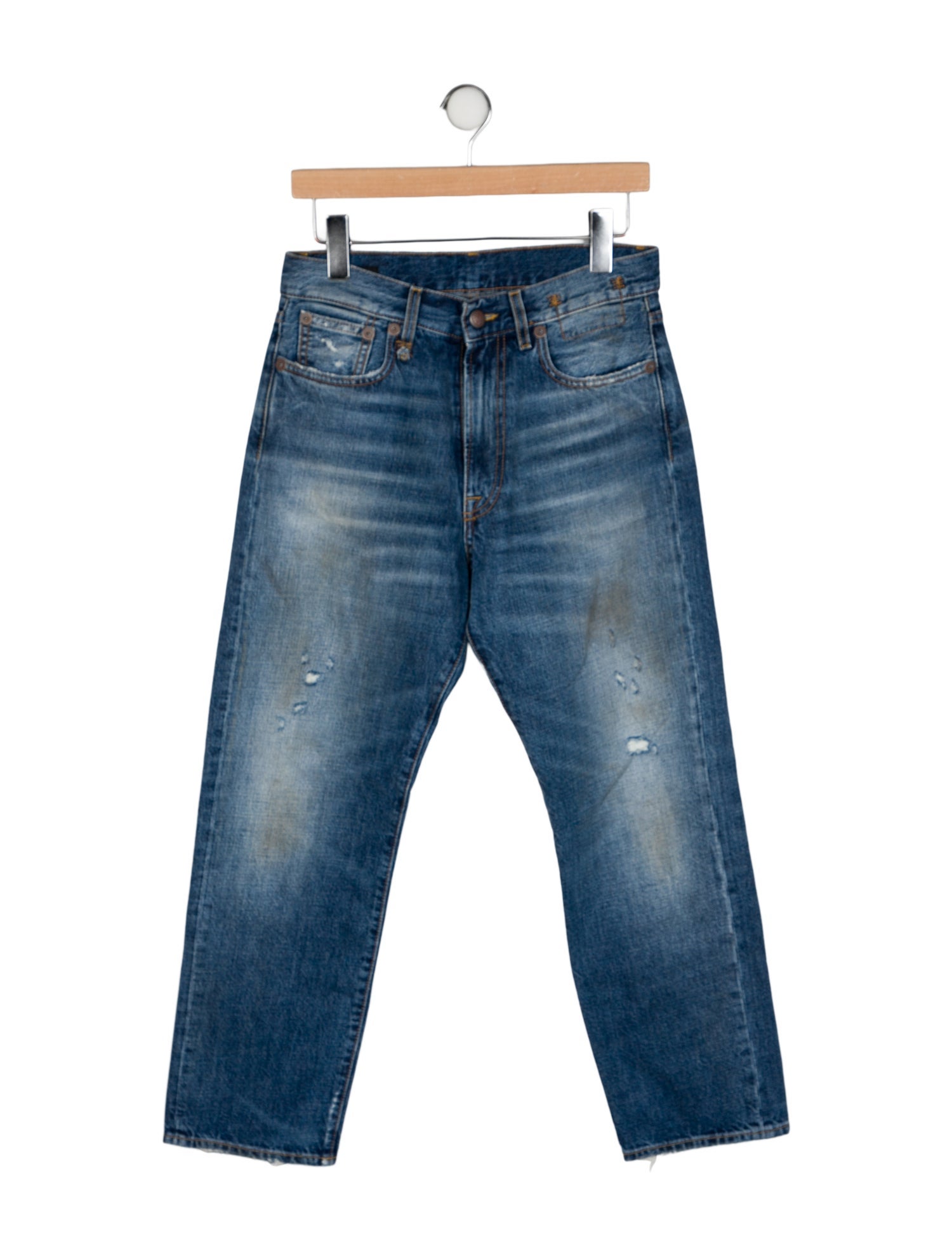 R13 High-Rise Straight Leg Jeans
