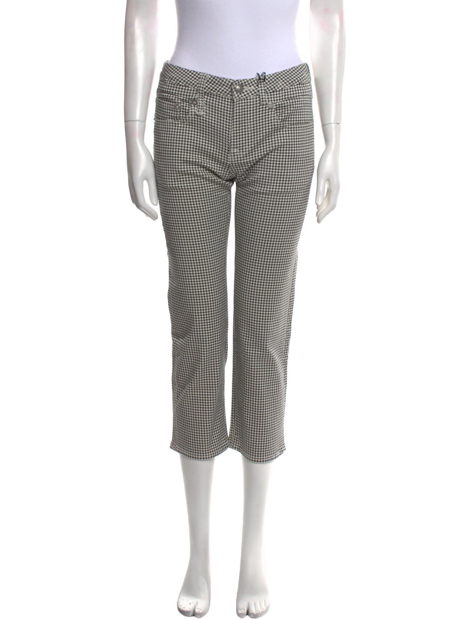 R13 Houndstooth Print Straight Leg Pants w/ Tags