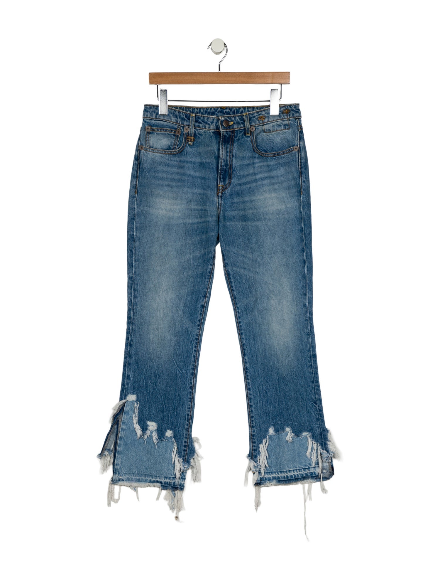 R13 Mid-Rise Straight Leg Jeans