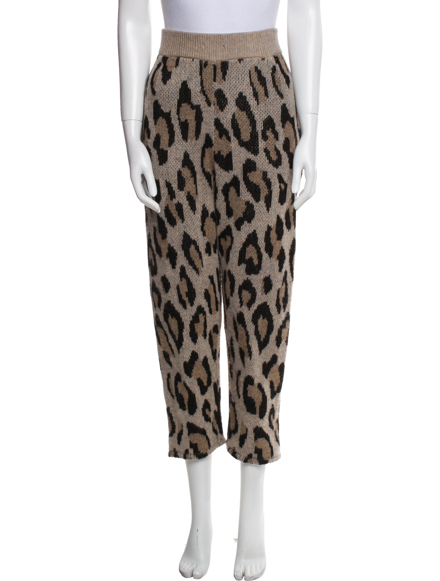 R13 Cashmere Animal Print Sweatpants