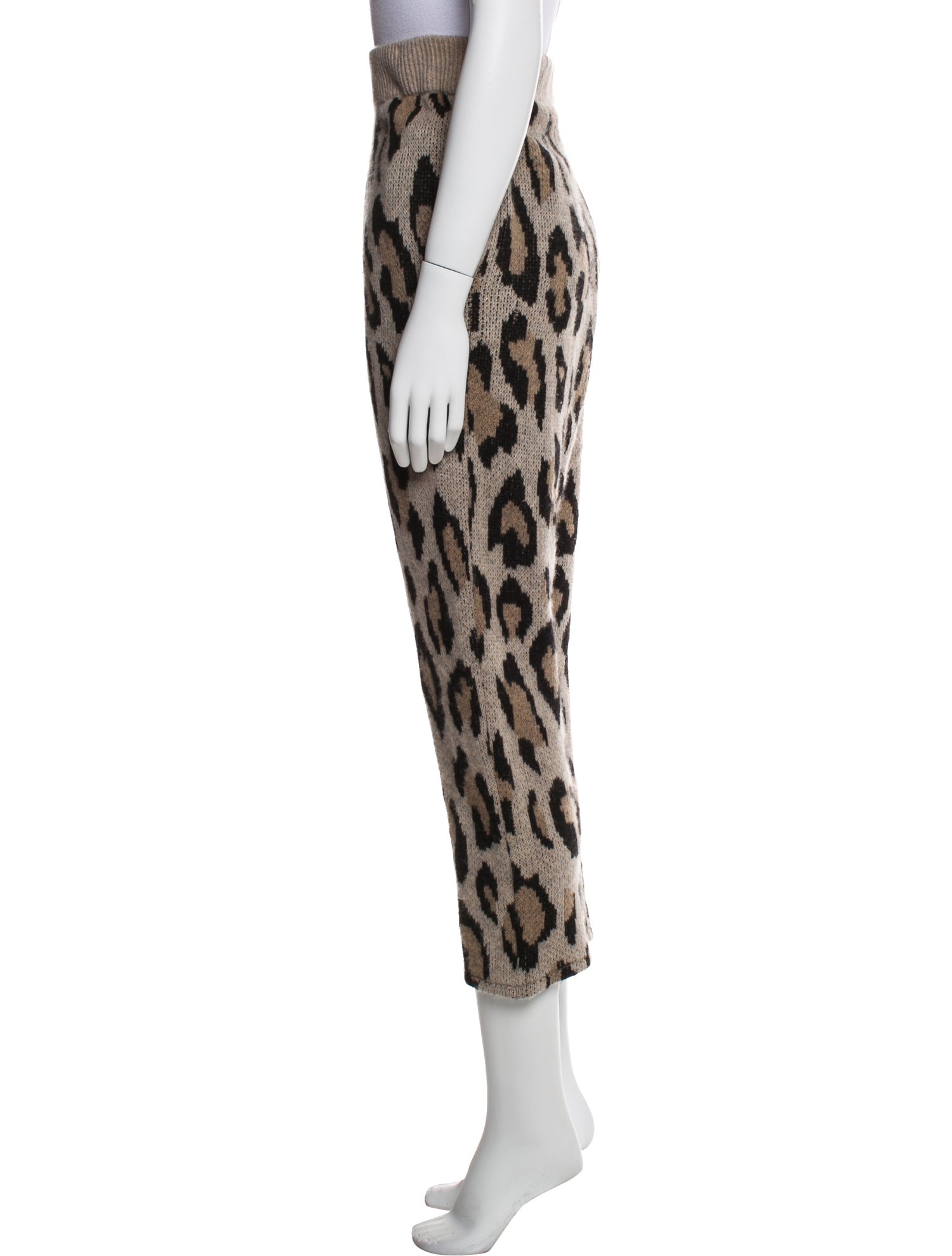 R13 Cashmere Animal Print Sweatpants