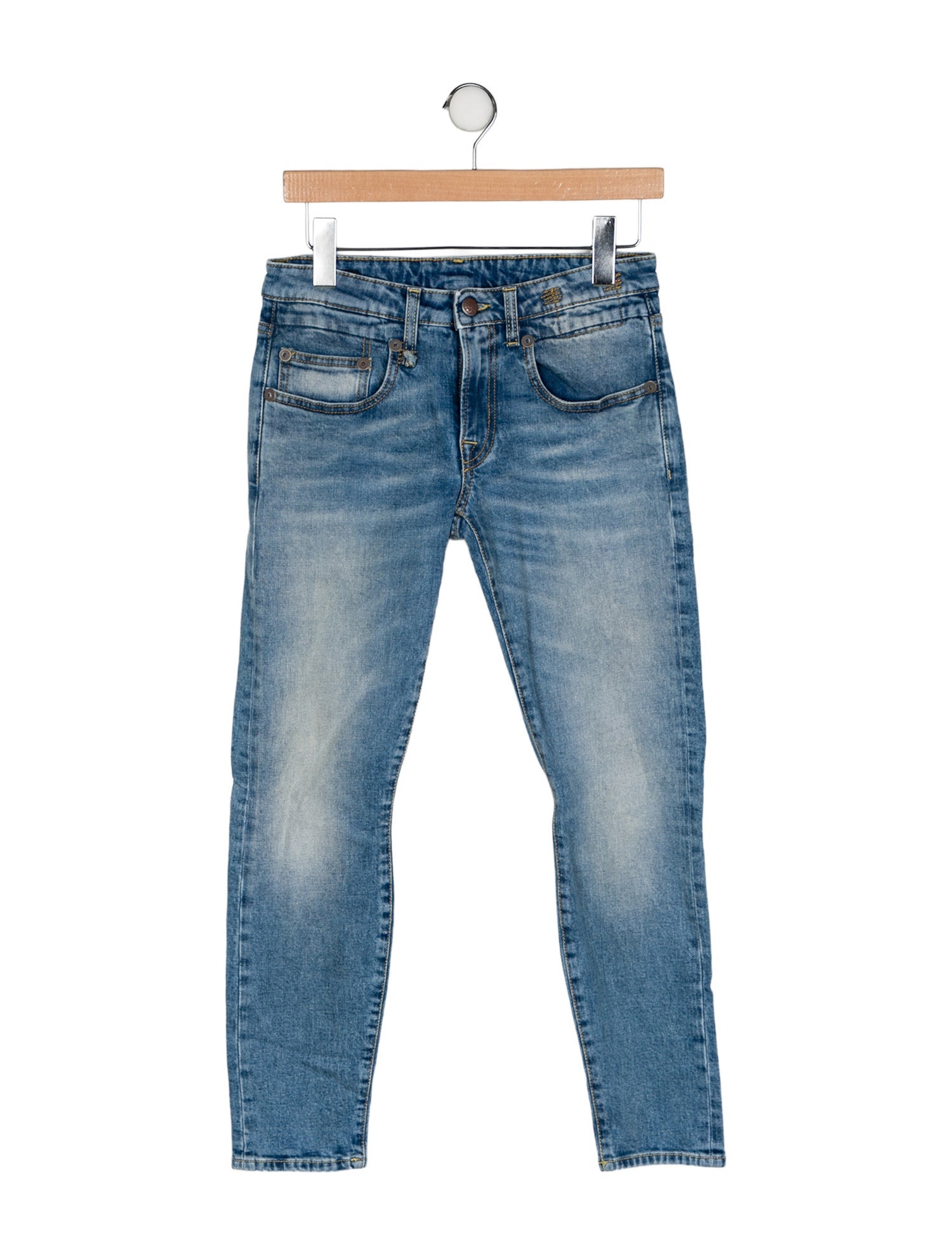 R13 Mid-Rise Skinny Leg Jeans