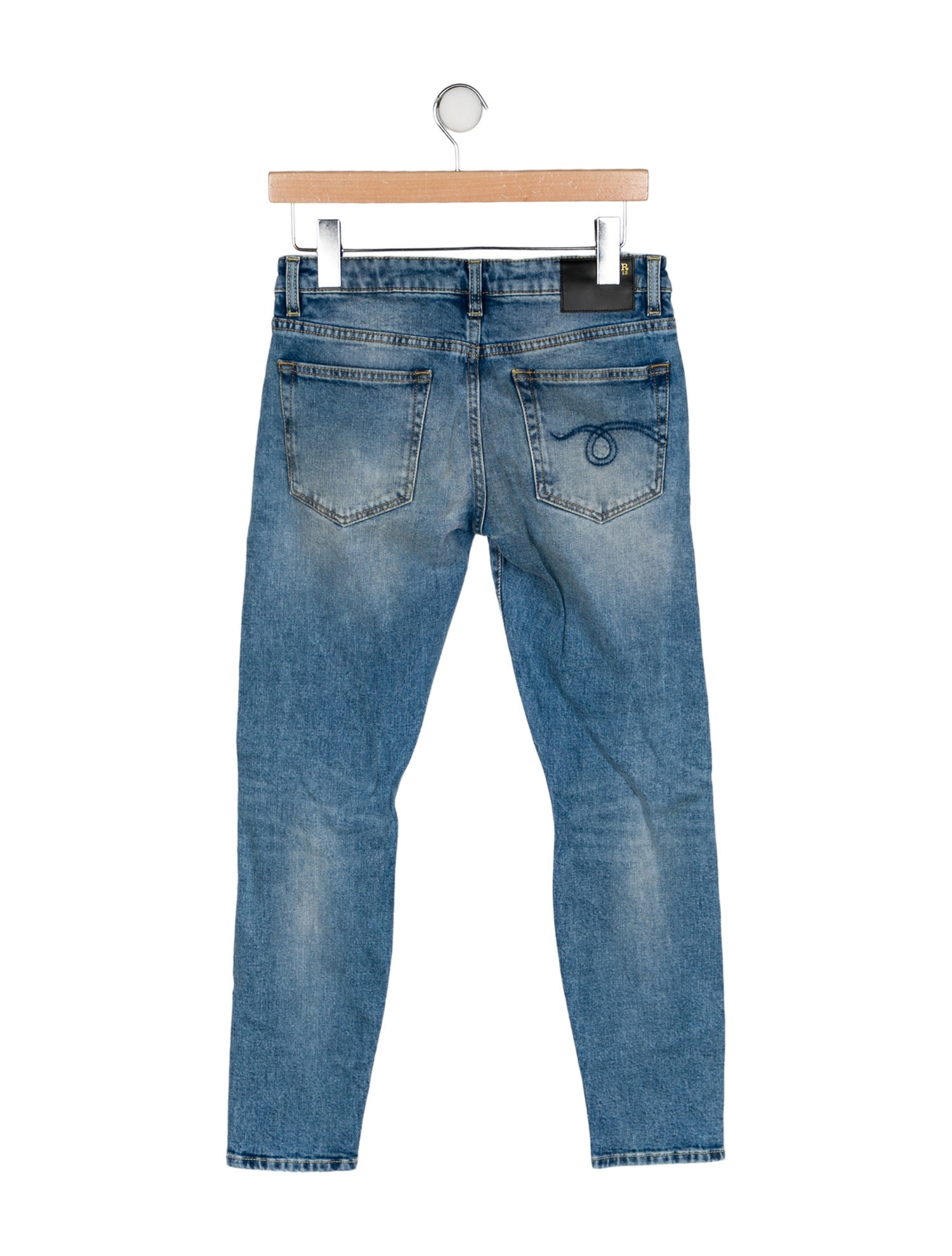 R13 Mid-Rise Skinny Leg Jeans