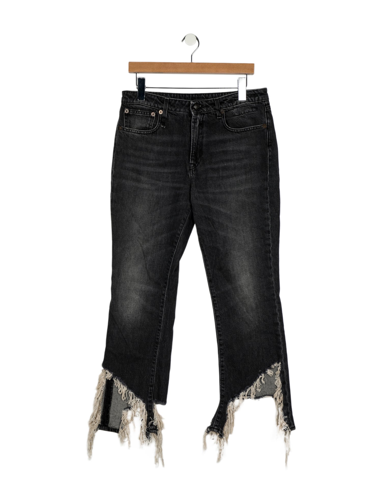R13 High-Rise Straight Leg Jeans