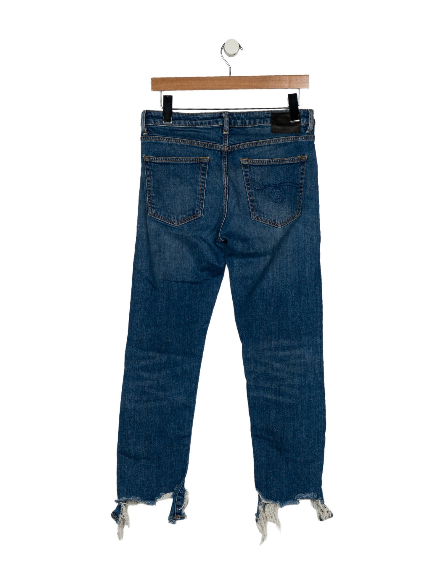 R13 Mid-Rise Straight Leg Jeans