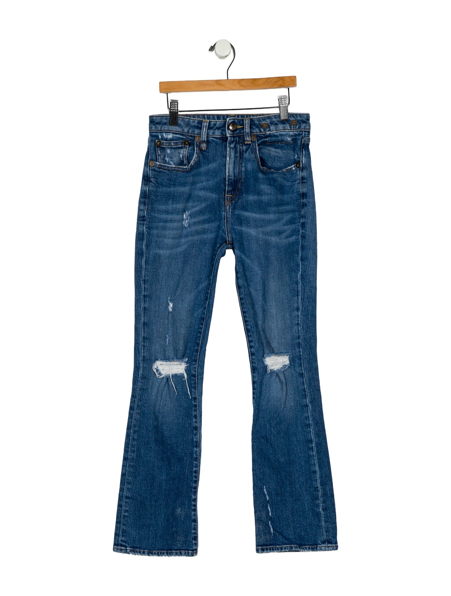 R13 Mid-Rise Straight Leg Jeans