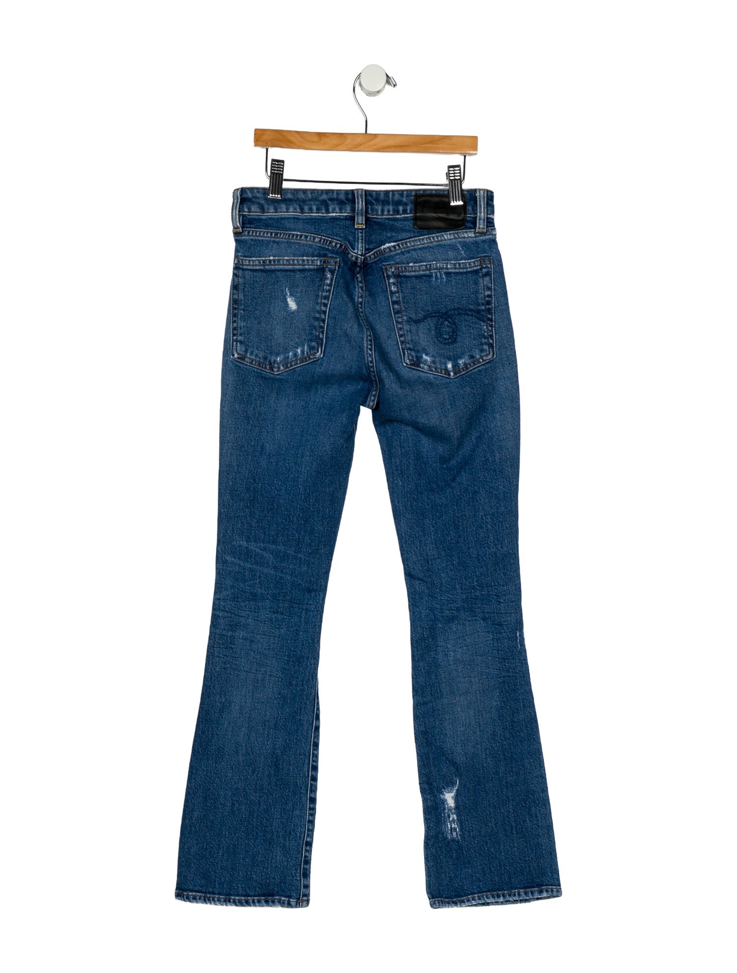 R13 Mid-Rise Straight Leg Jeans