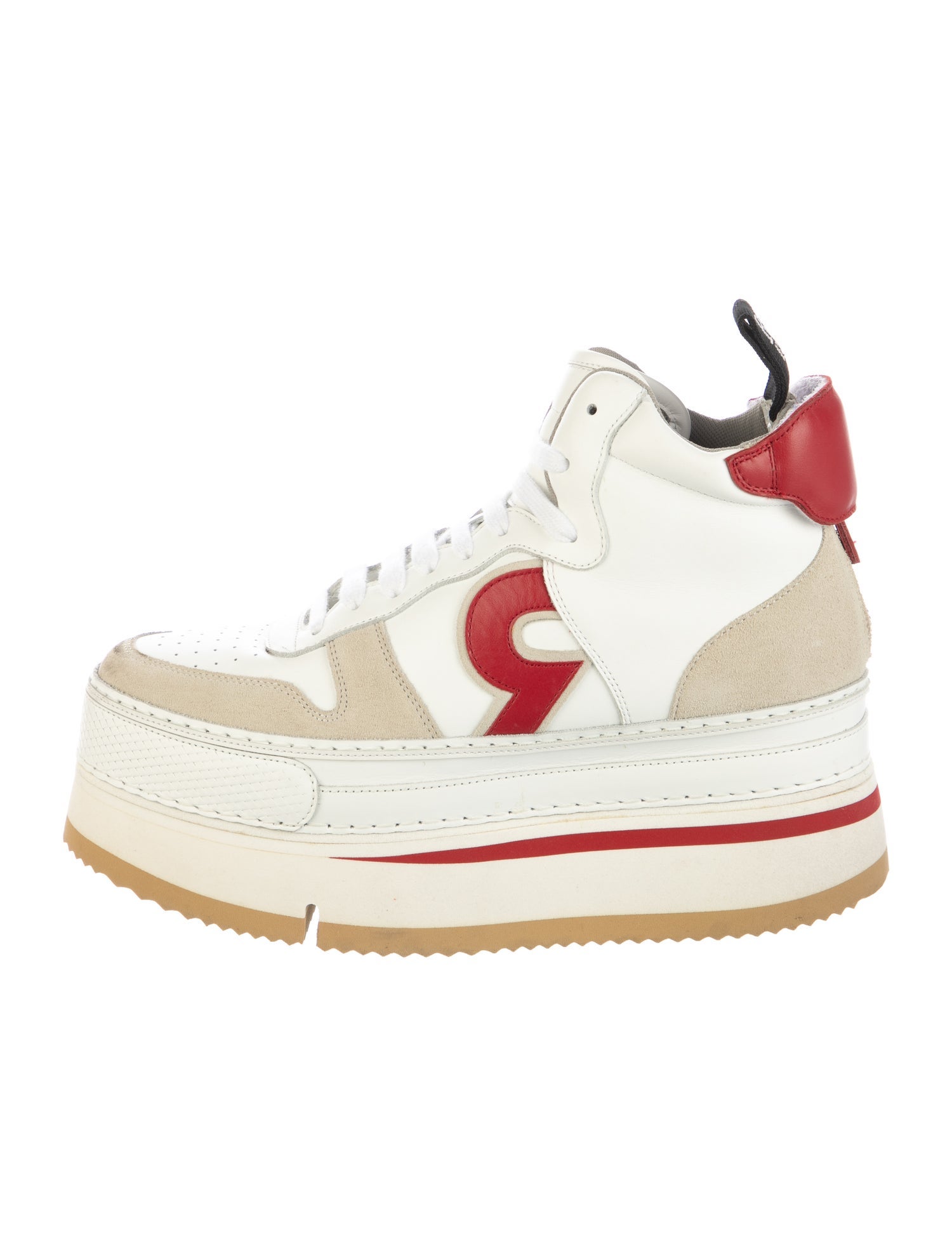 R13 Leather Colorblock Pattern Sneakers