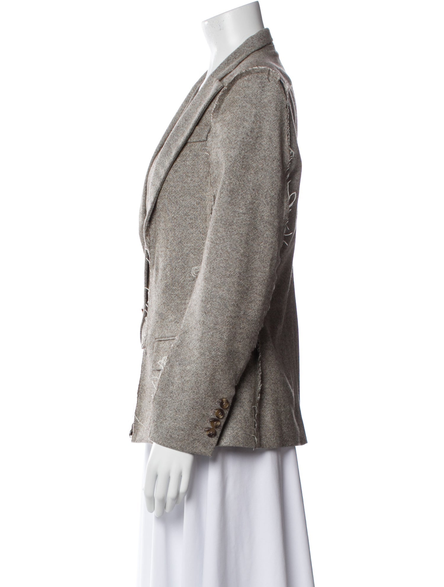 R13 Merino Wool Tweed Pattern Blazer