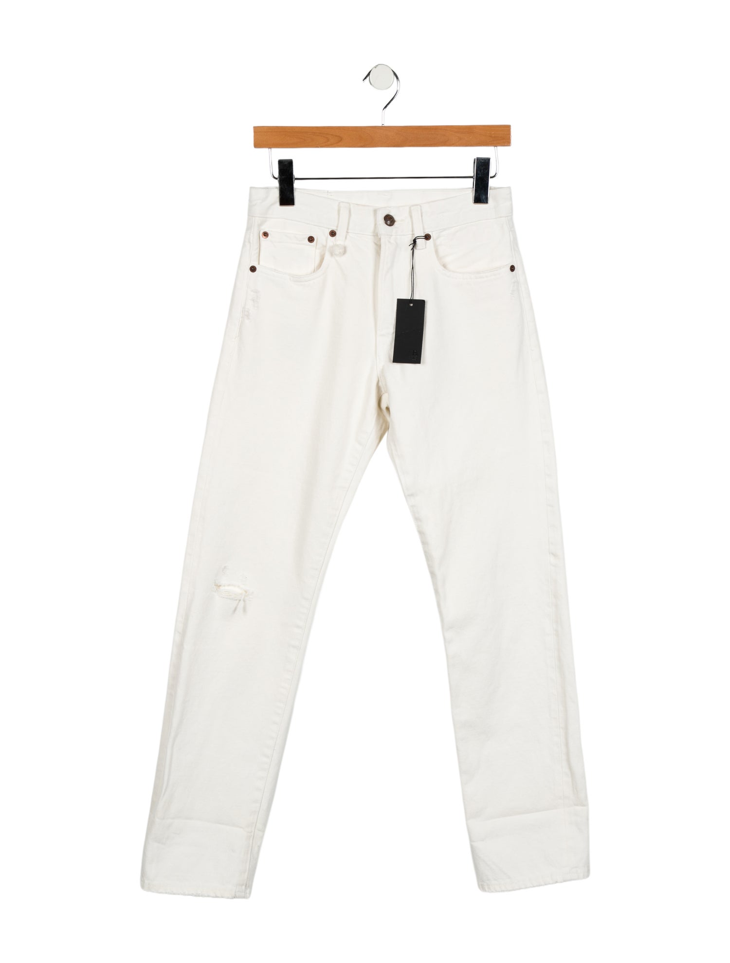 R13 Mid-Rise Straight Leg Jeans