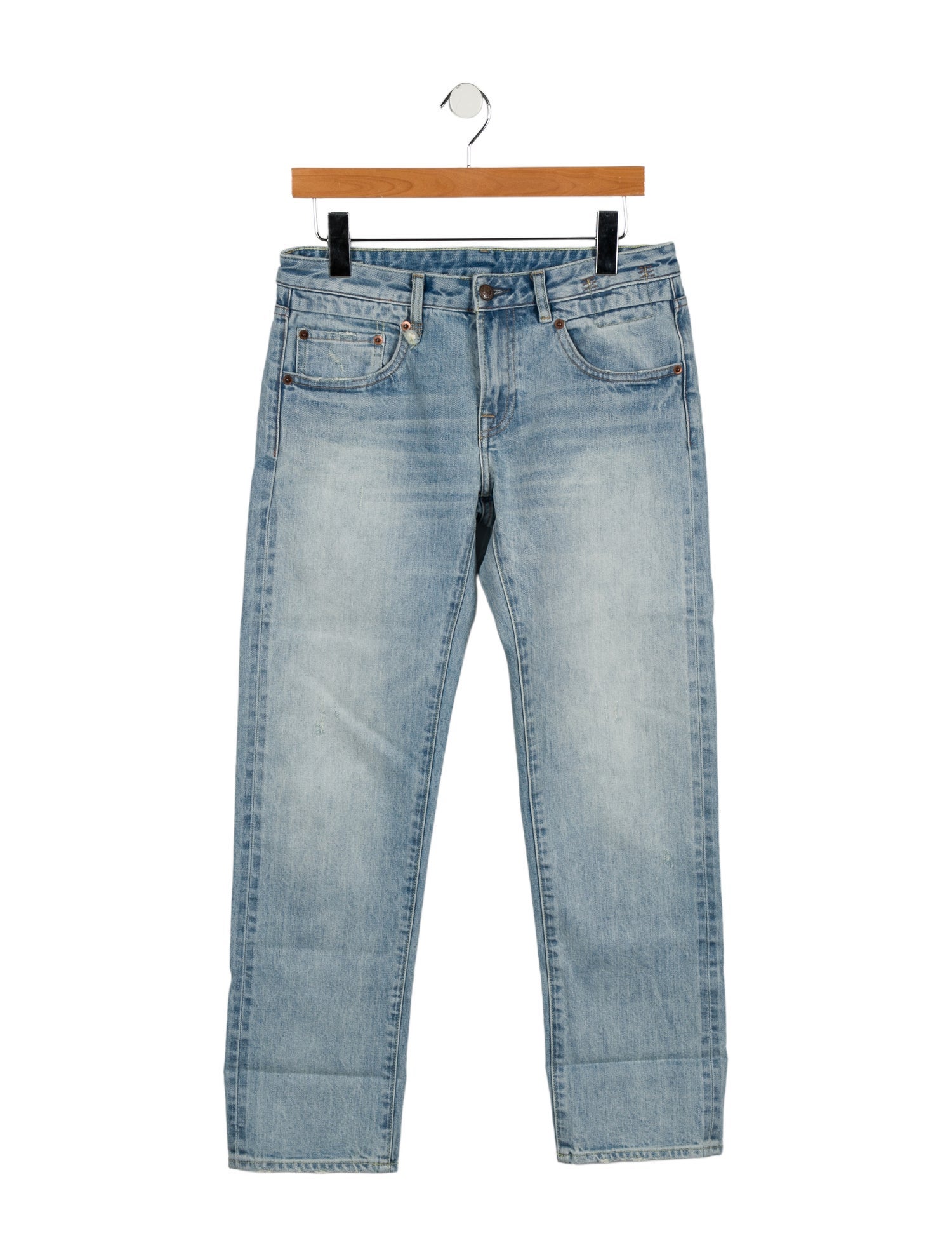R13 Mid-Rise Straight Leg Jeans