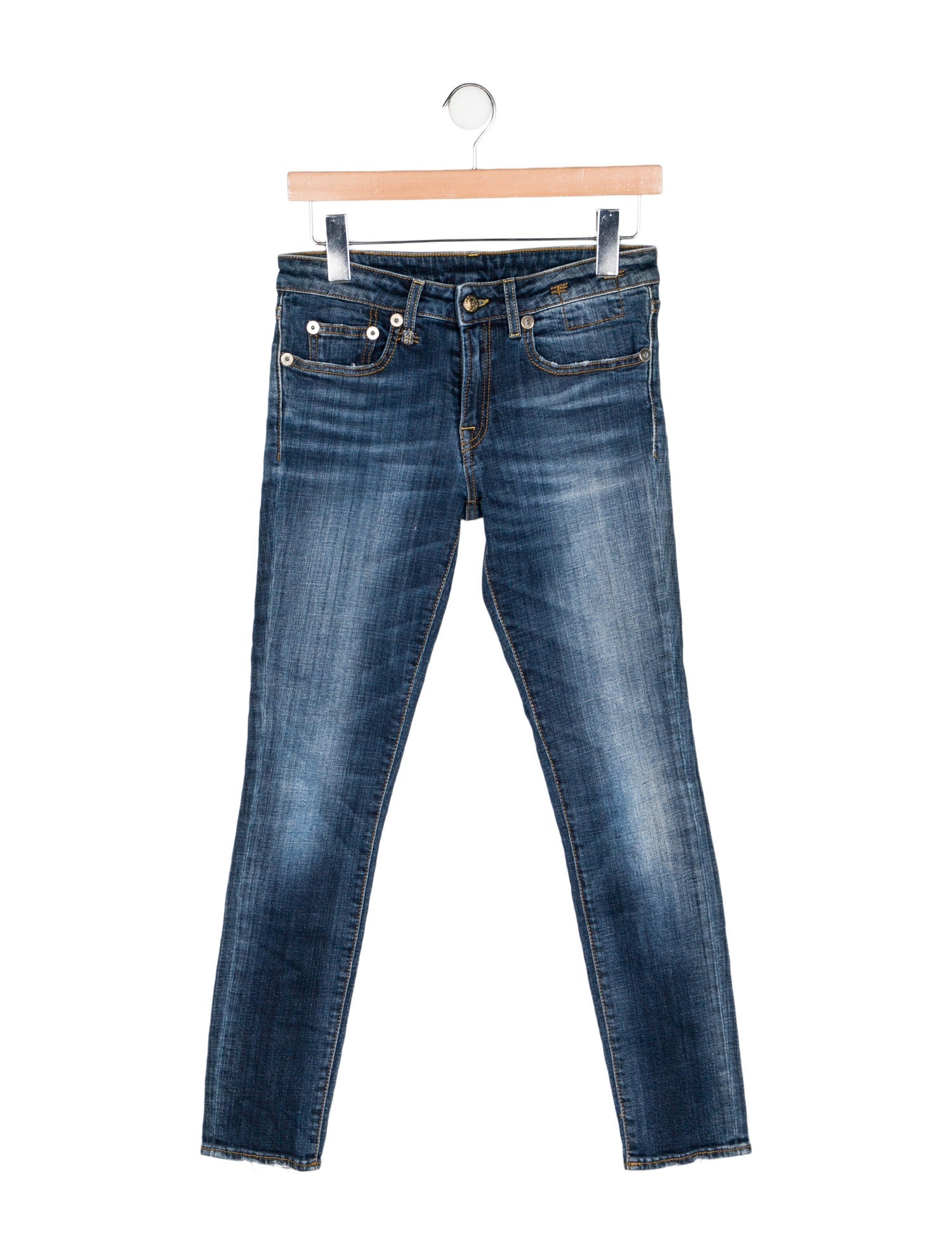R13 Mid-Rise Skinny Leg Jeans