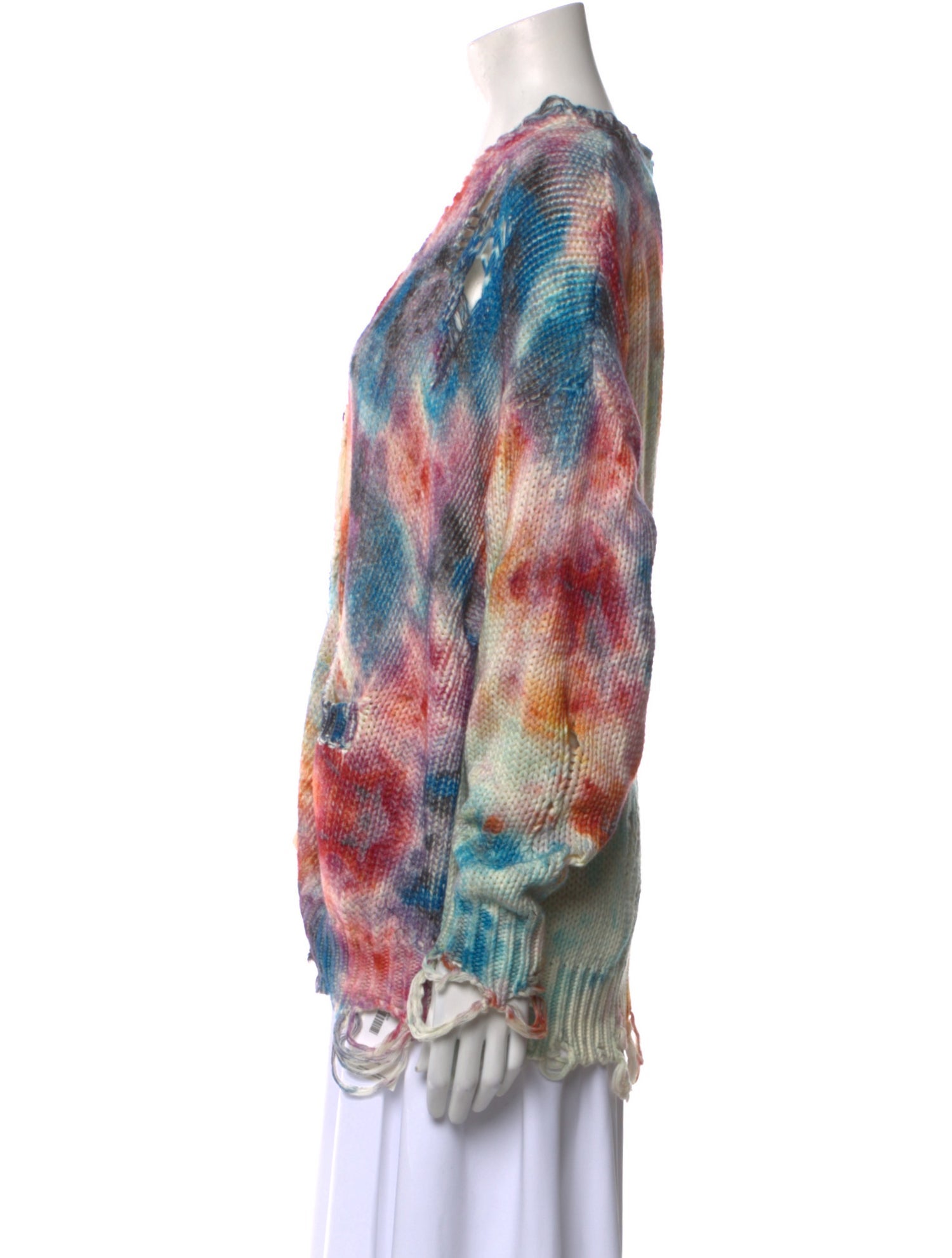 R13 Printed V-Neck Sweater