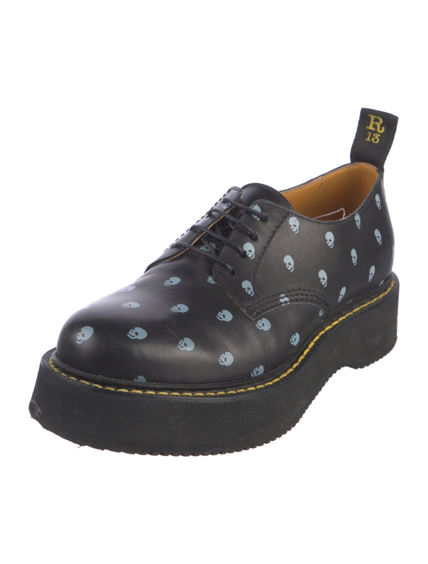 R13 Leather Printed Oxfords