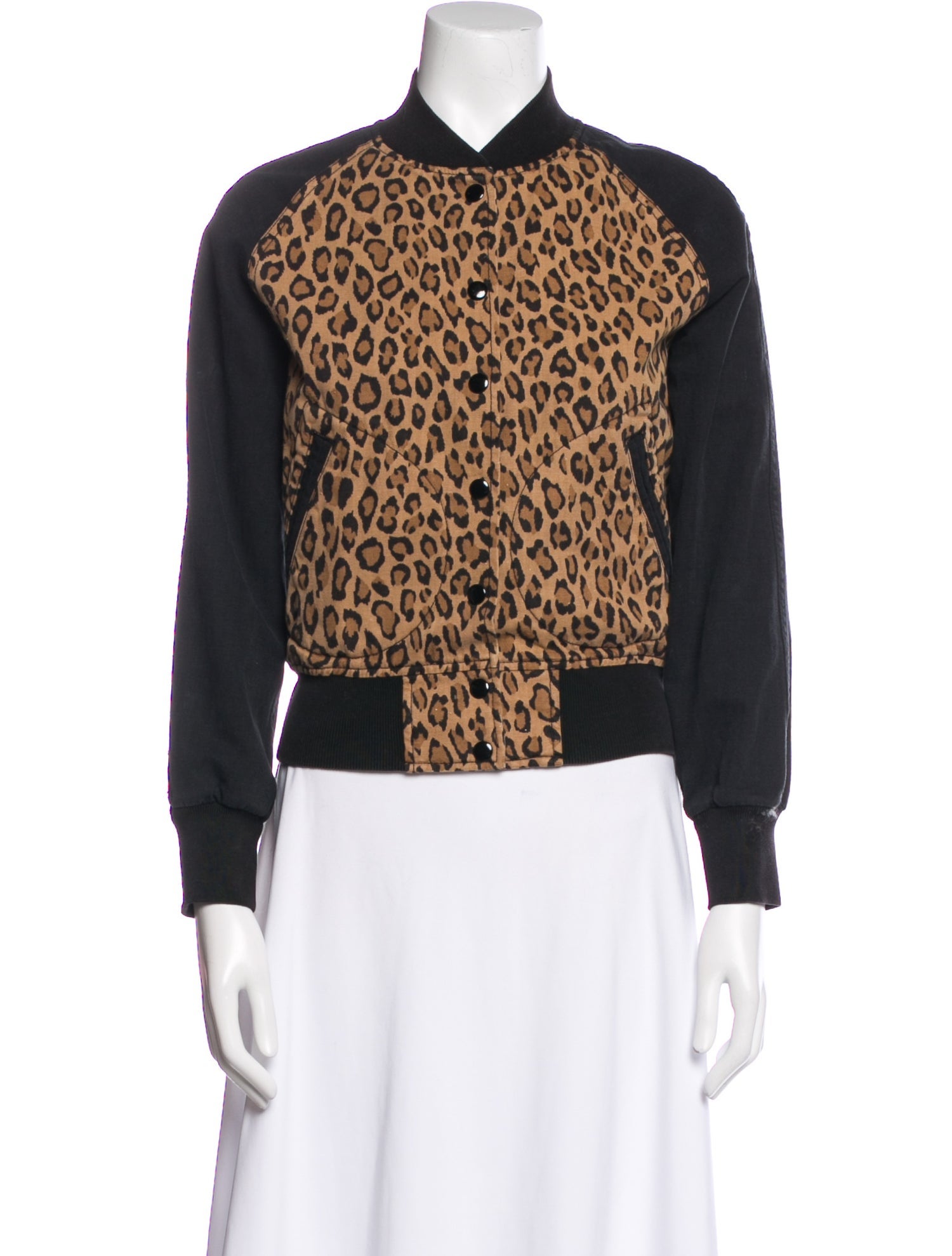 R13 Animal Print Bomber Jacket