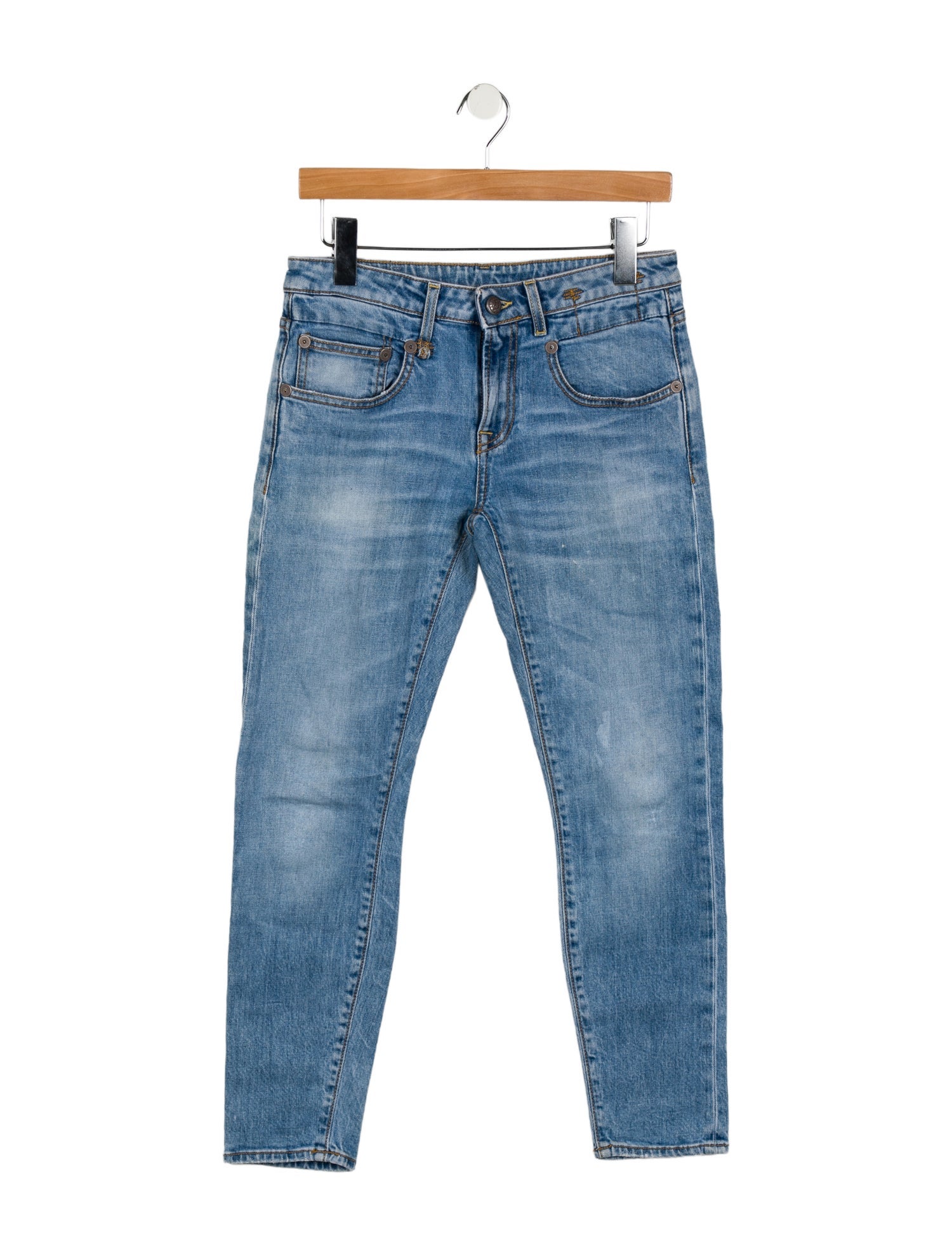 R13 Mid-Rise Skinny Leg Jeans