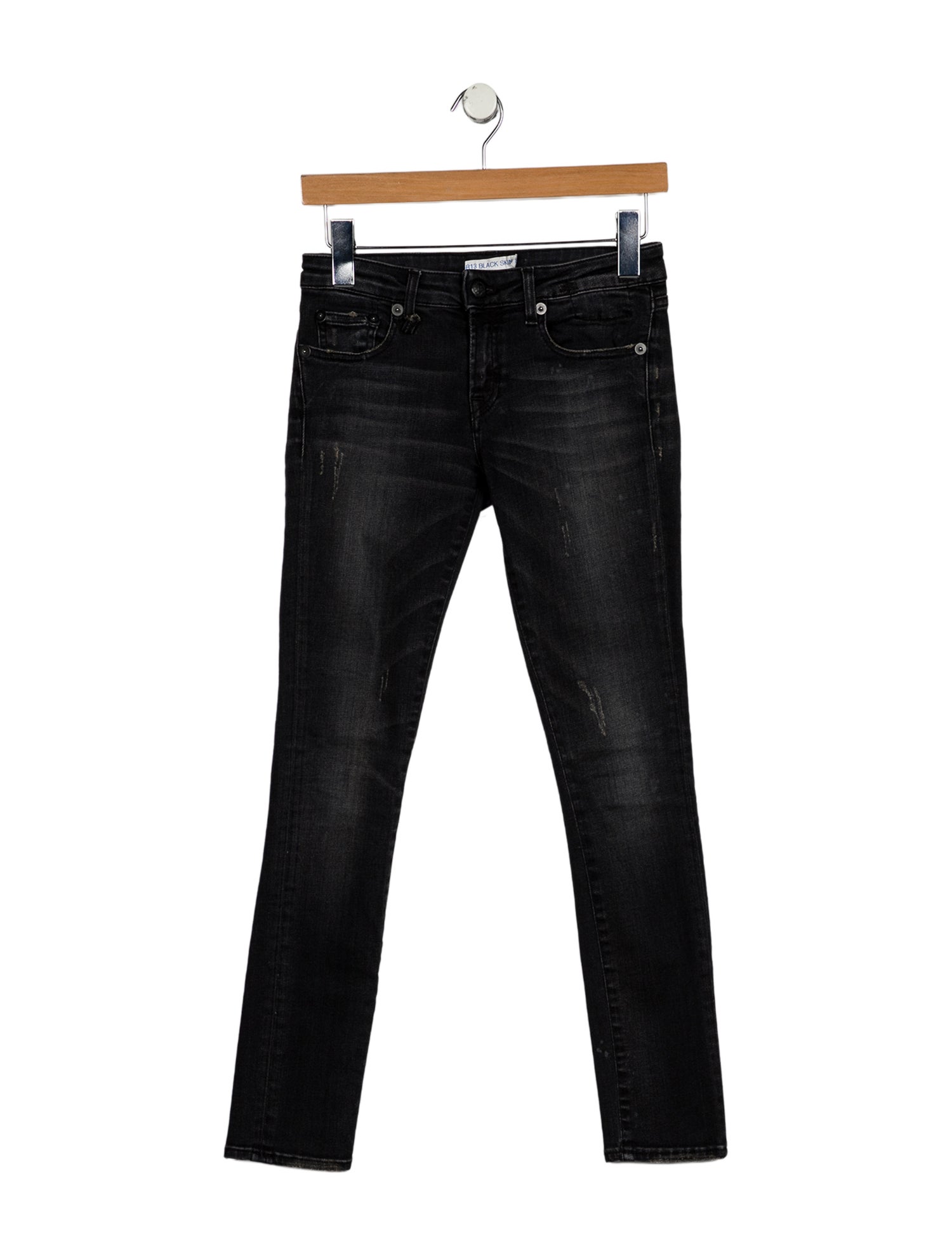 R13 High-Rise Straight Leg Jeans