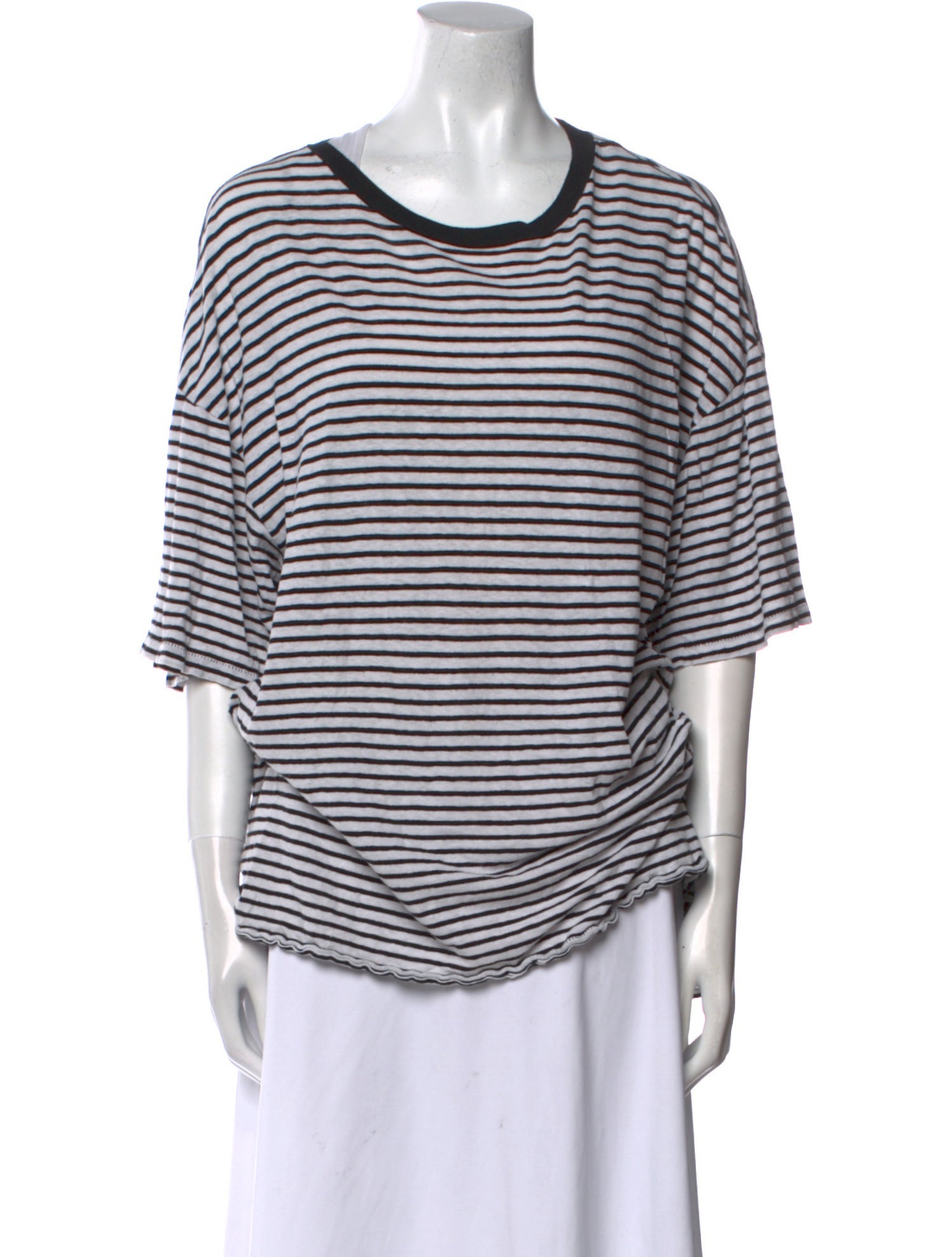 R13 Striped Scoop Neck T-Shirt