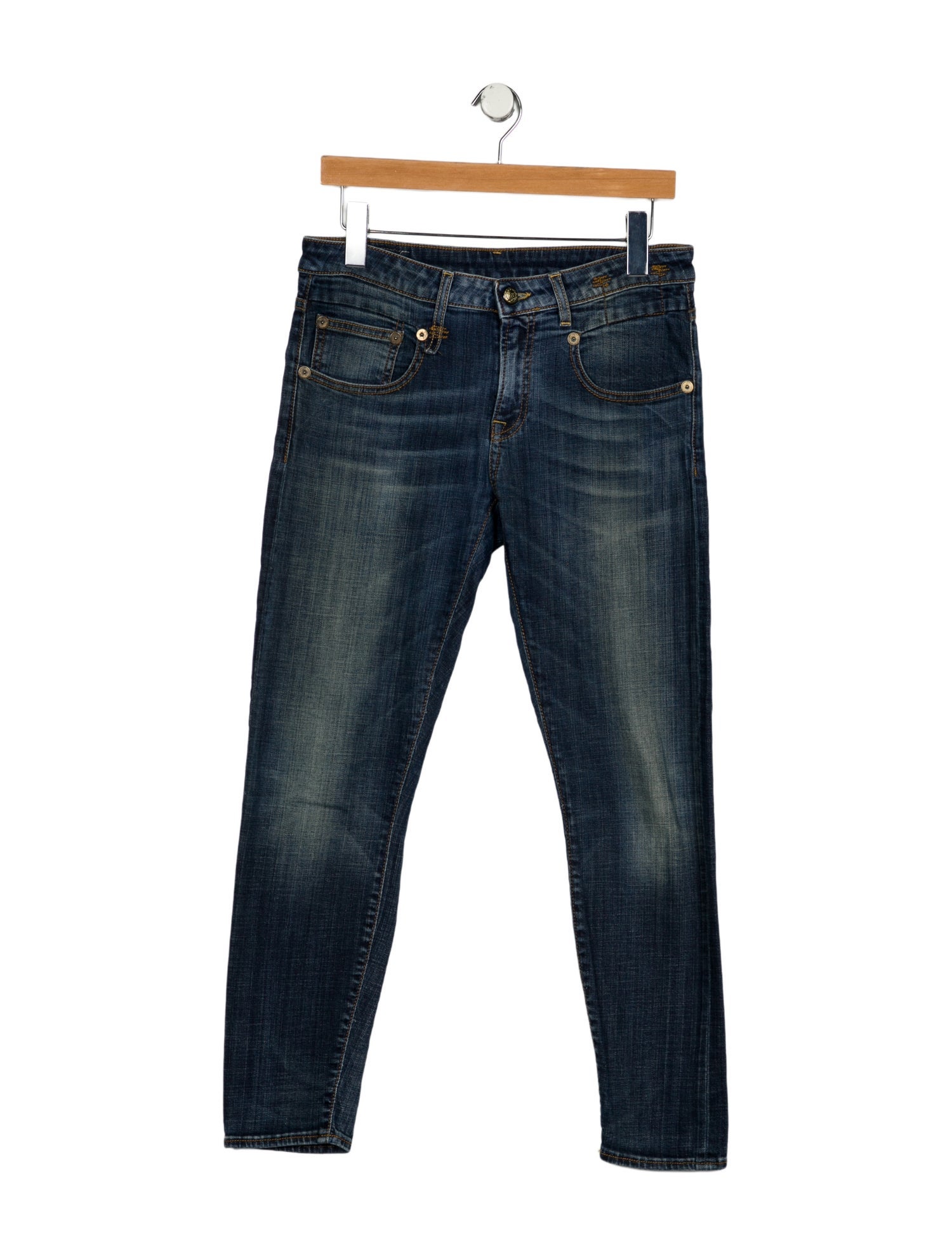 R13 Mid-Rise Skinny Leg Jeans