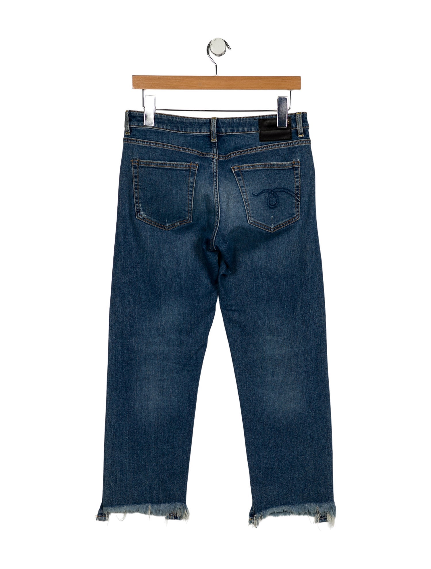R13 Mid-Rise Straight Leg Jeans