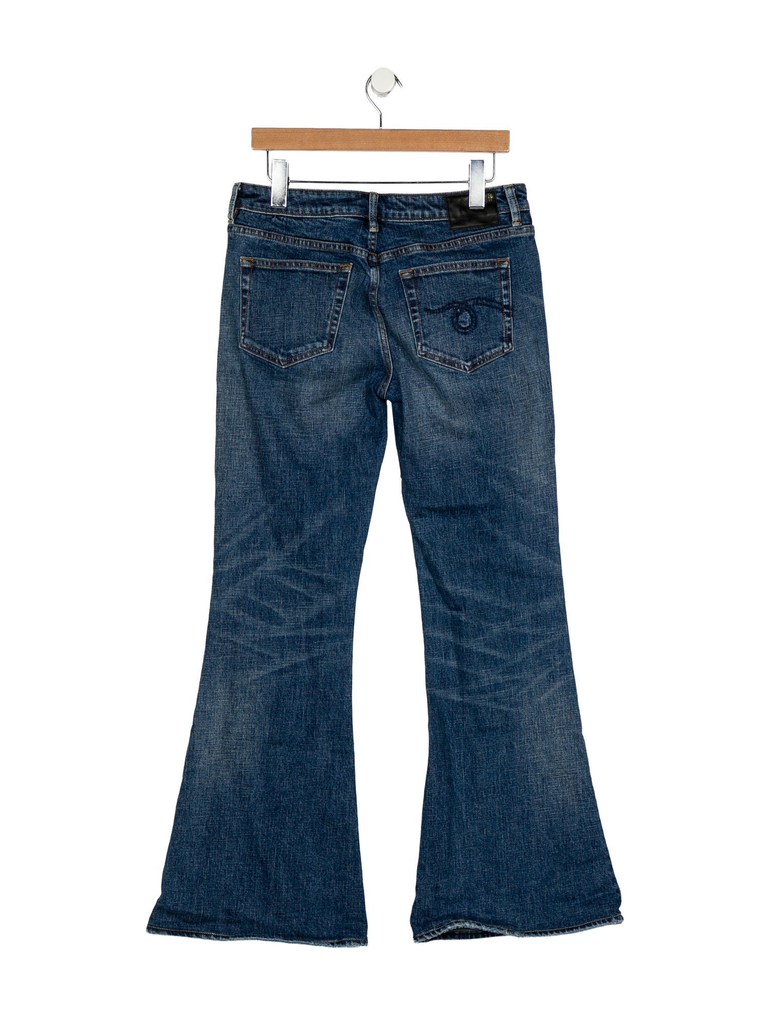 R13 Mid-Rise Wide Leg Jeans