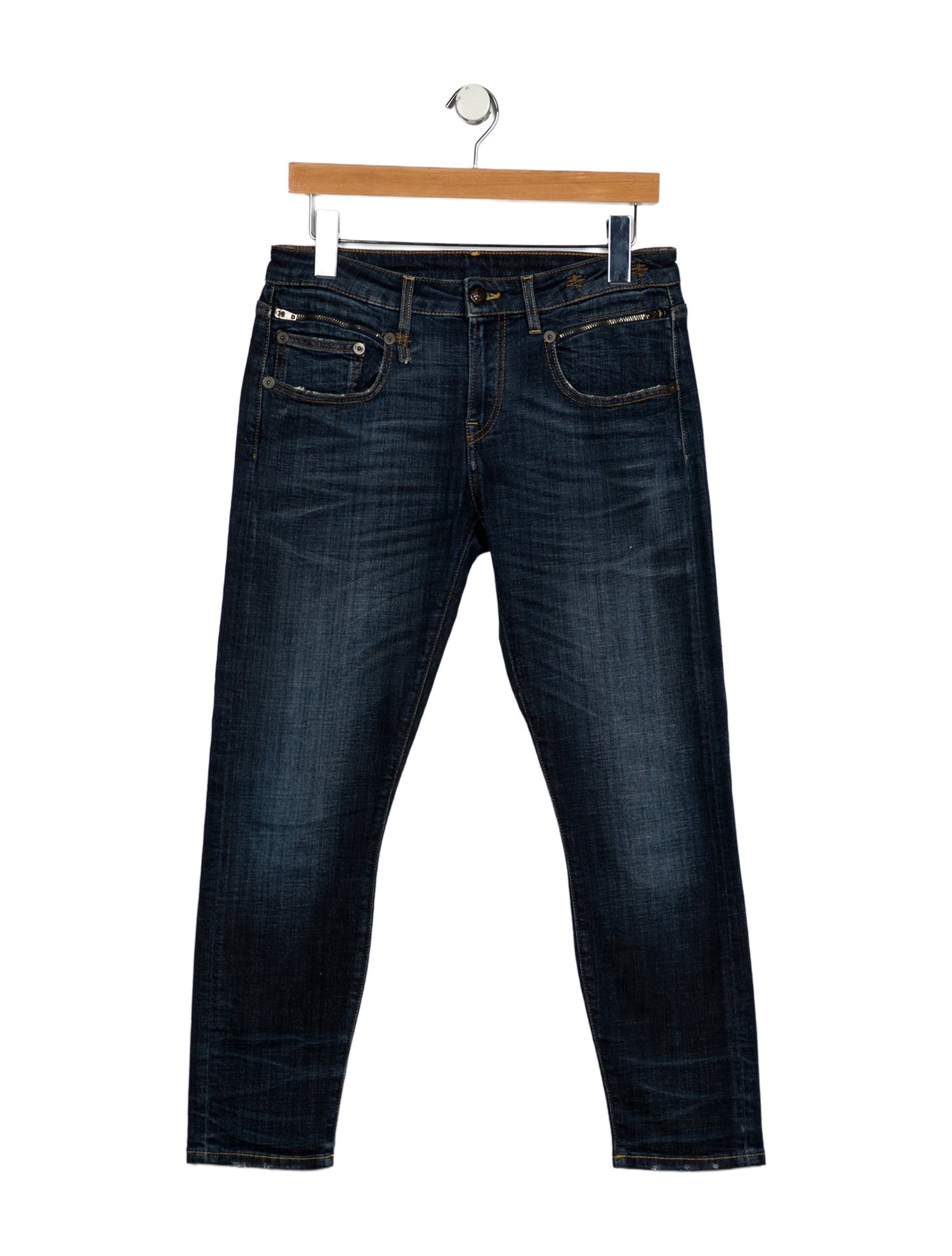 R13 Mid-Rise Skinny Leg Jeans