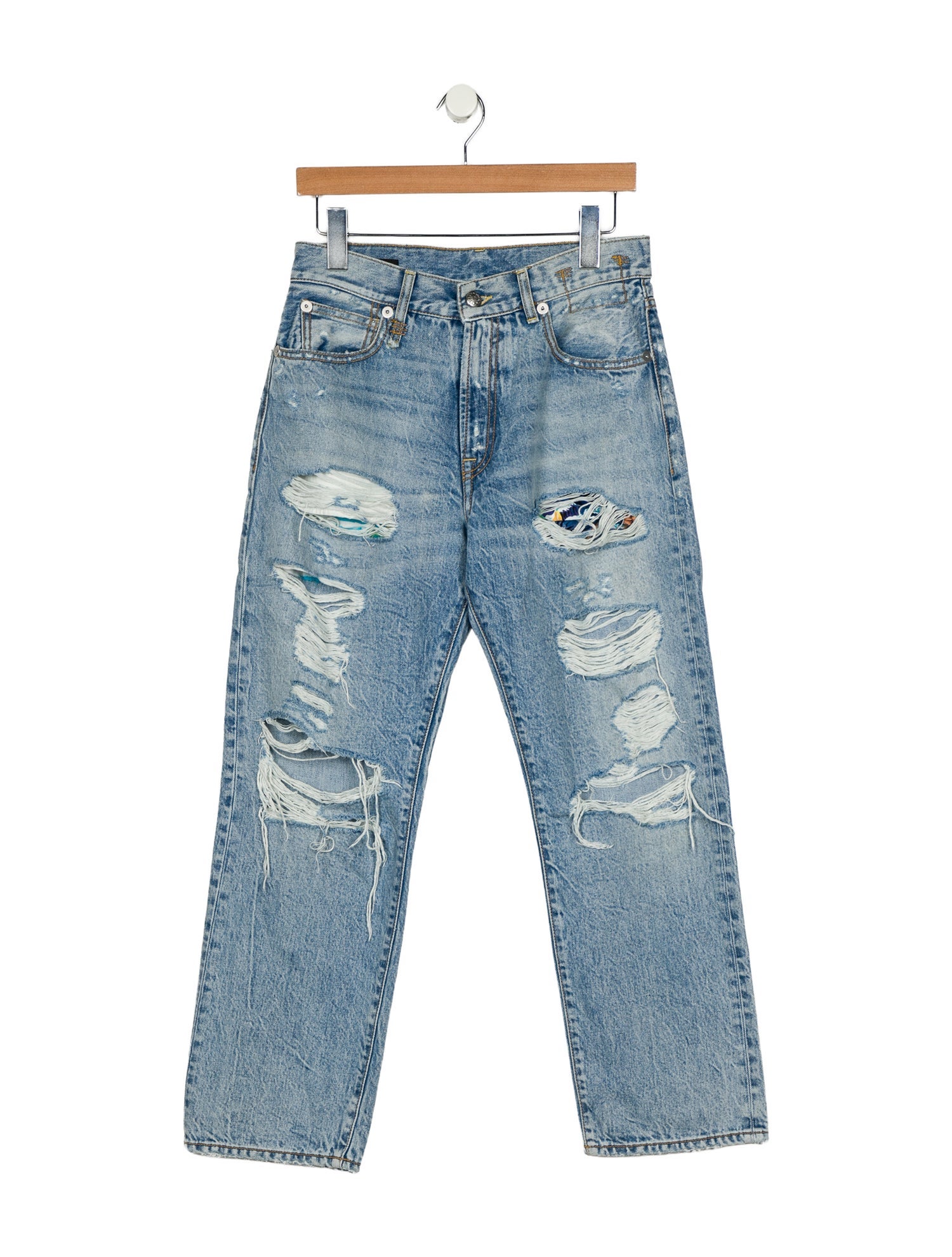 R13 High-Rise Straight Leg Jeans