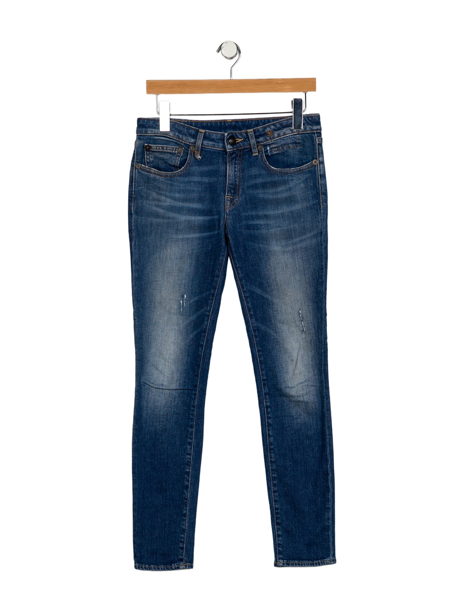 R13 Mid-Rise Skinny Leg Jeans