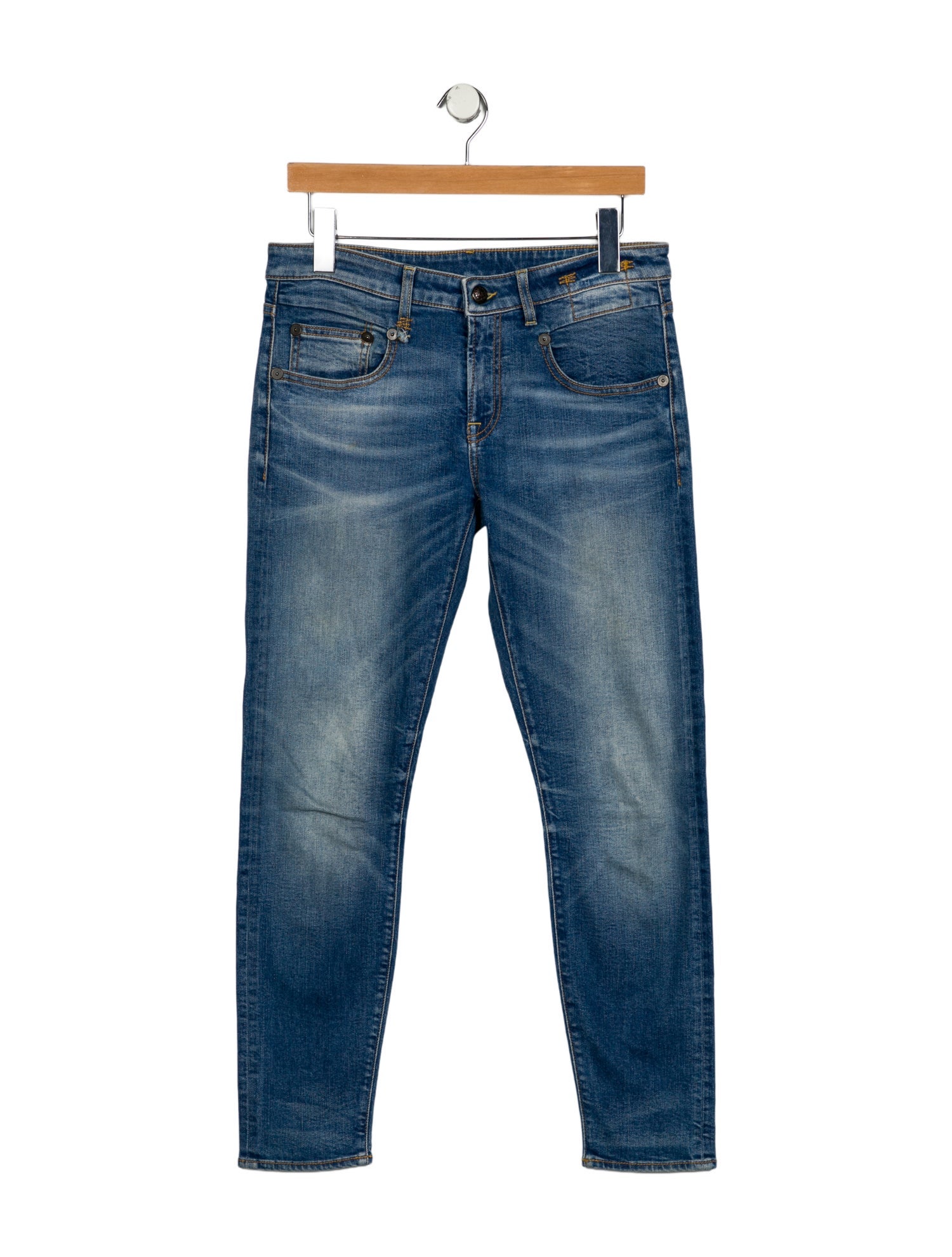 R13 Mid-Rise Skinny Leg Jeans