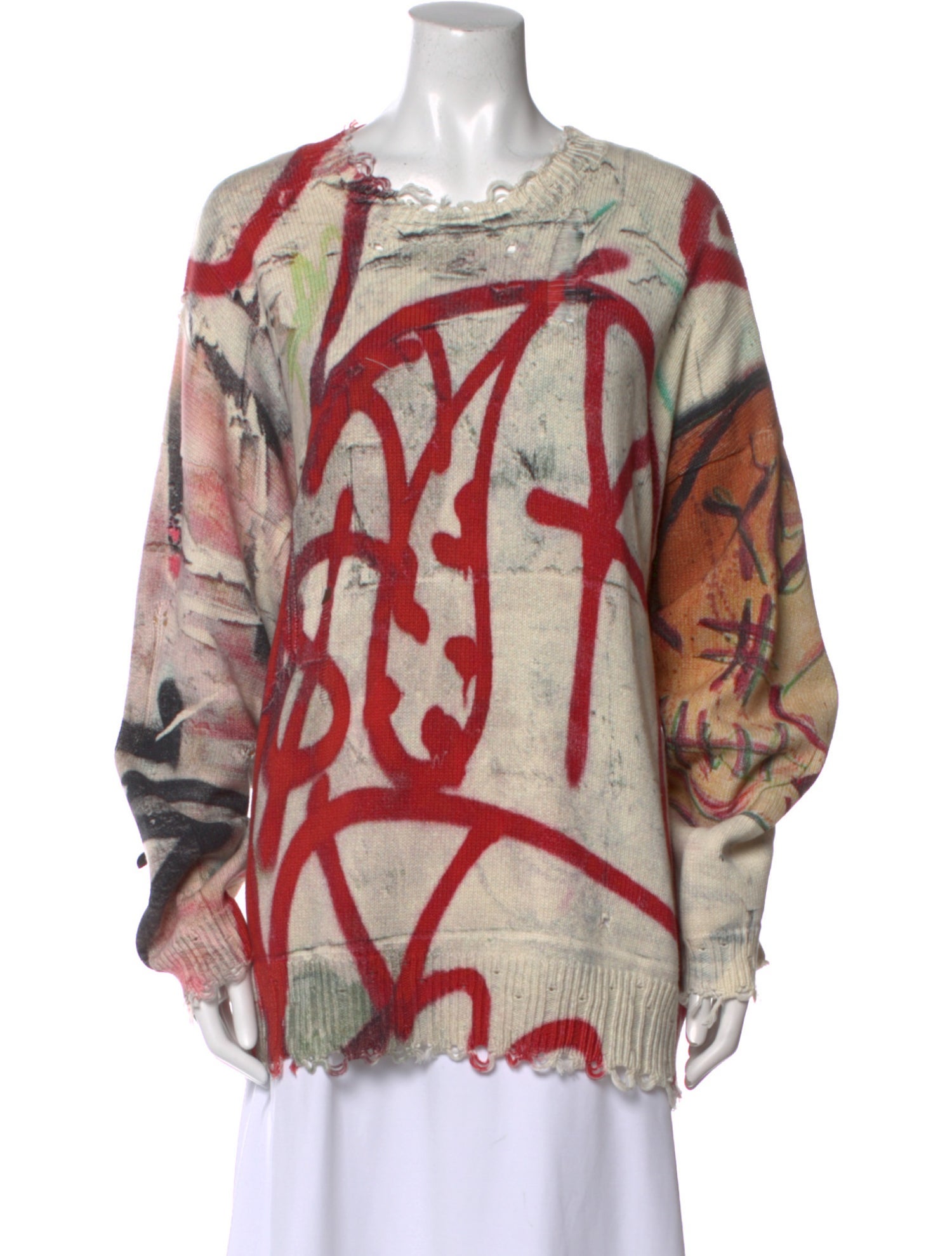 R13 Printed Scoop Neck Sweater w/ Tags