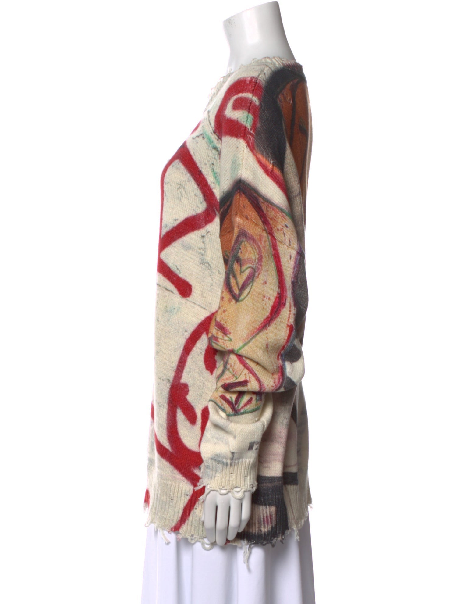 R13 Printed Scoop Neck Sweater w/ Tags