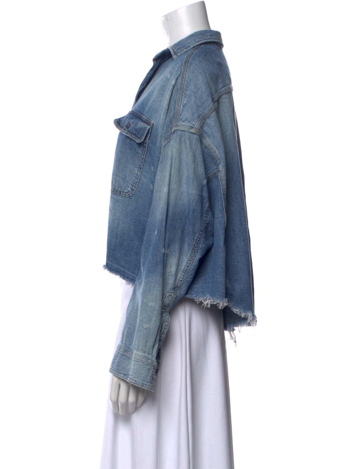 R13 Long Sleeve Crop Top