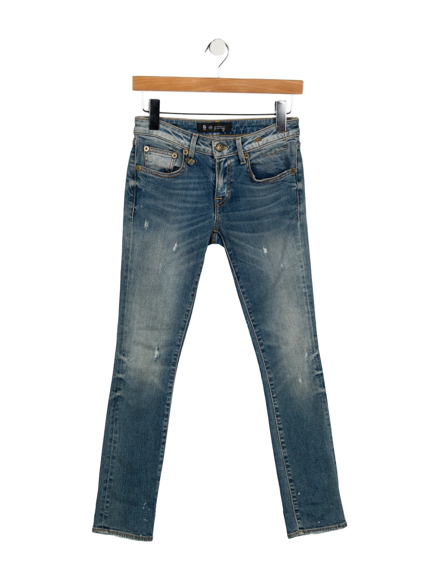 R13 Low-Rise Skinny Leg Jeans