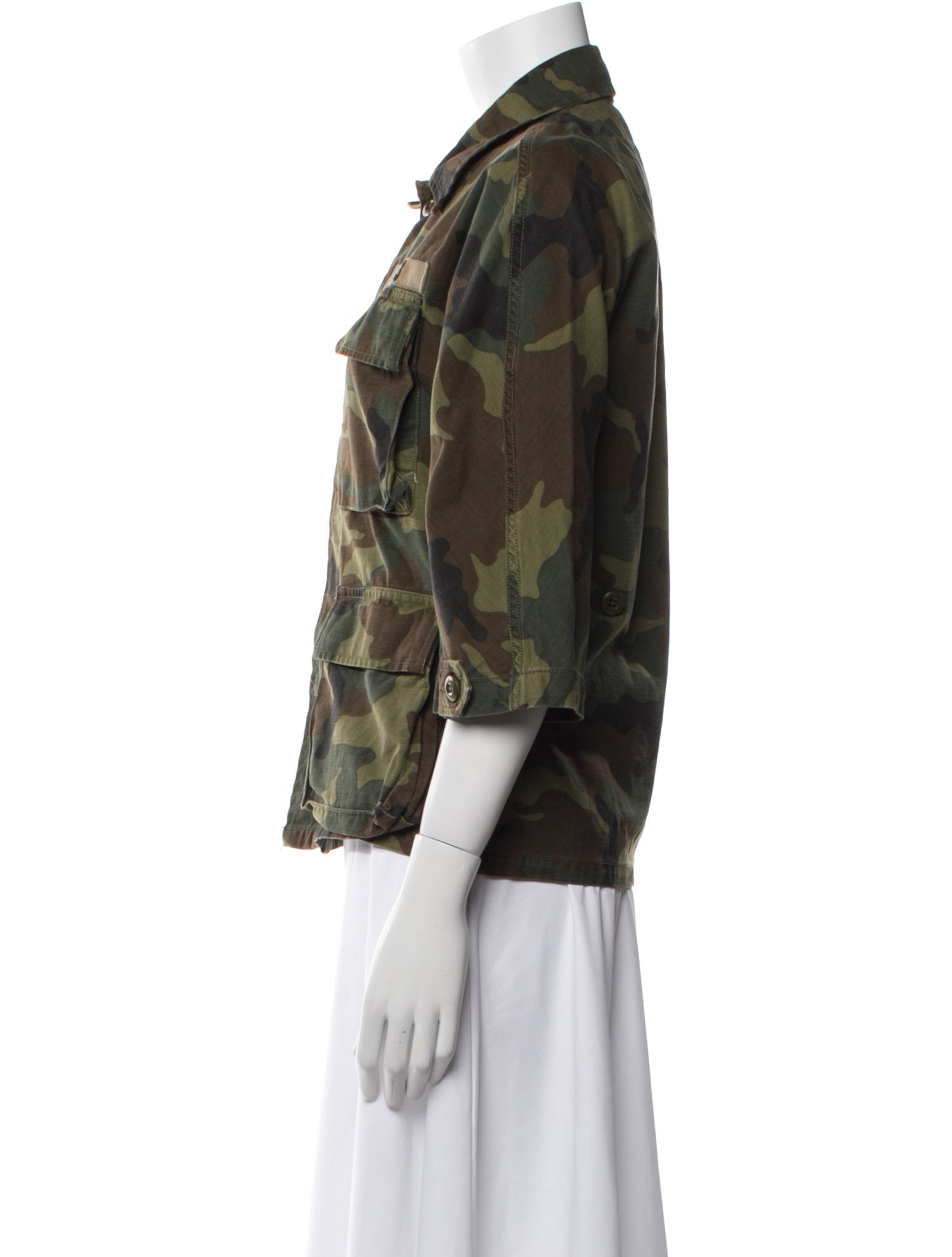 R13 Camouflage Print Utility Jacket