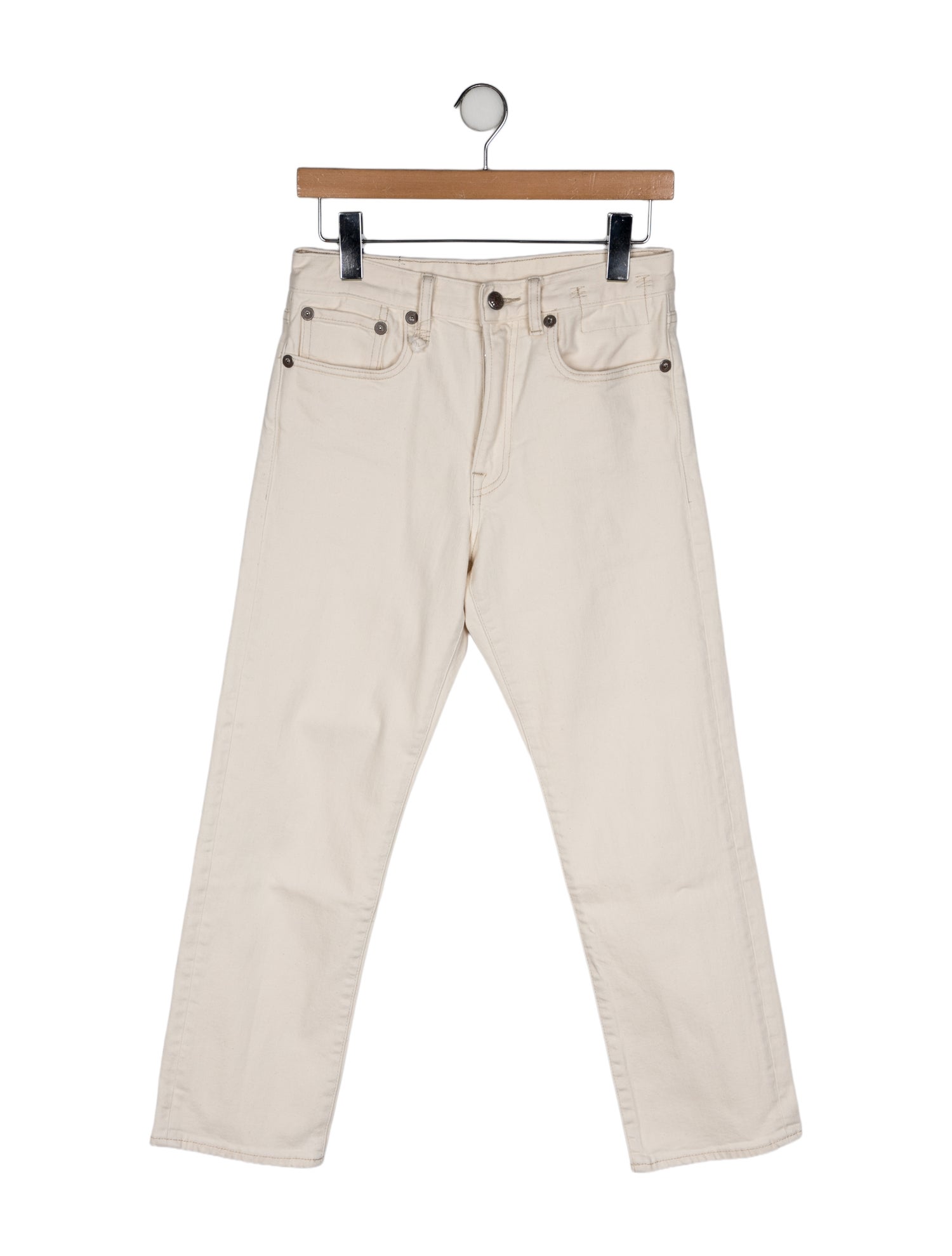 R13 Mid-Rise Straight Leg Jeans