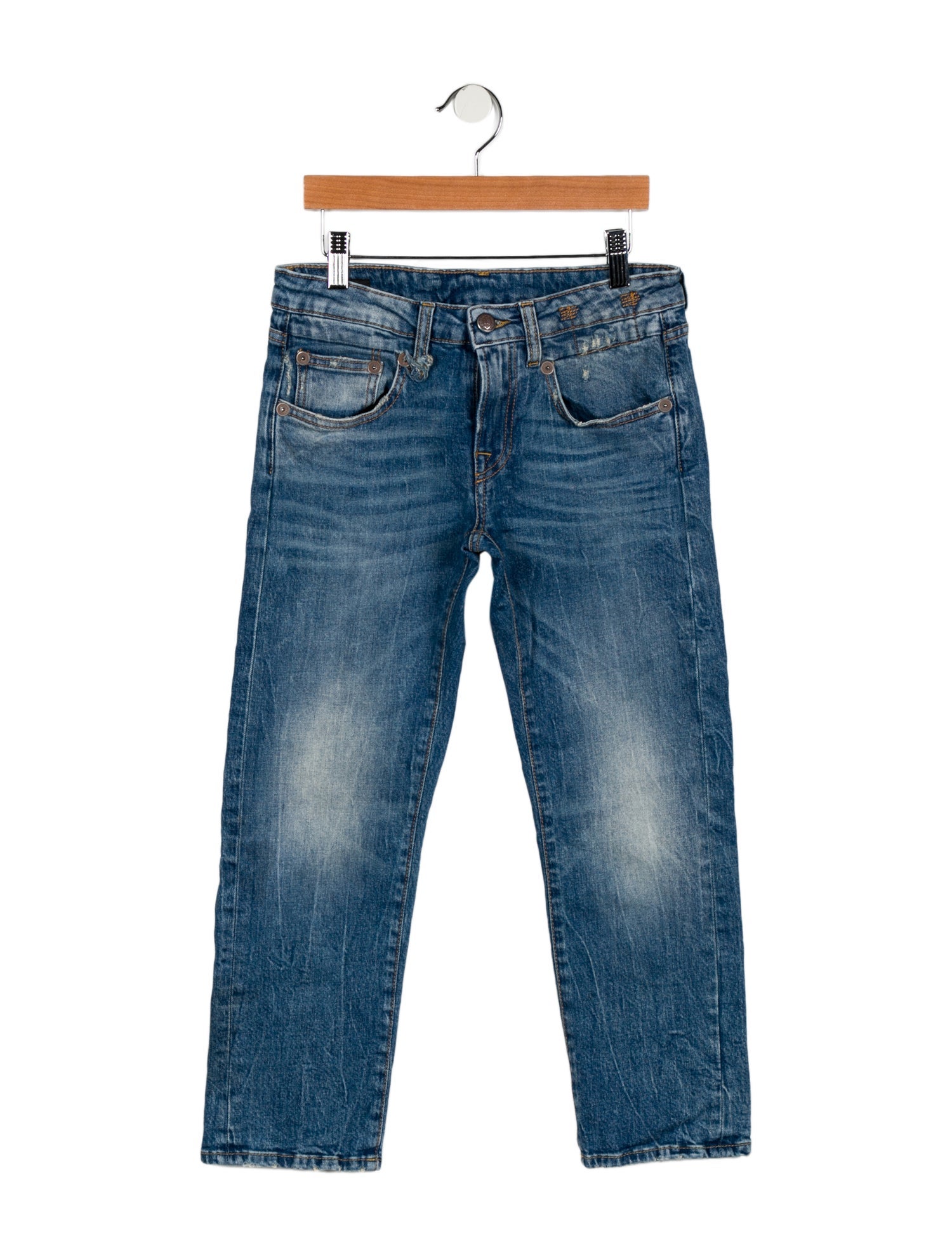 R13 Mid-Rise Straight Leg Jeans