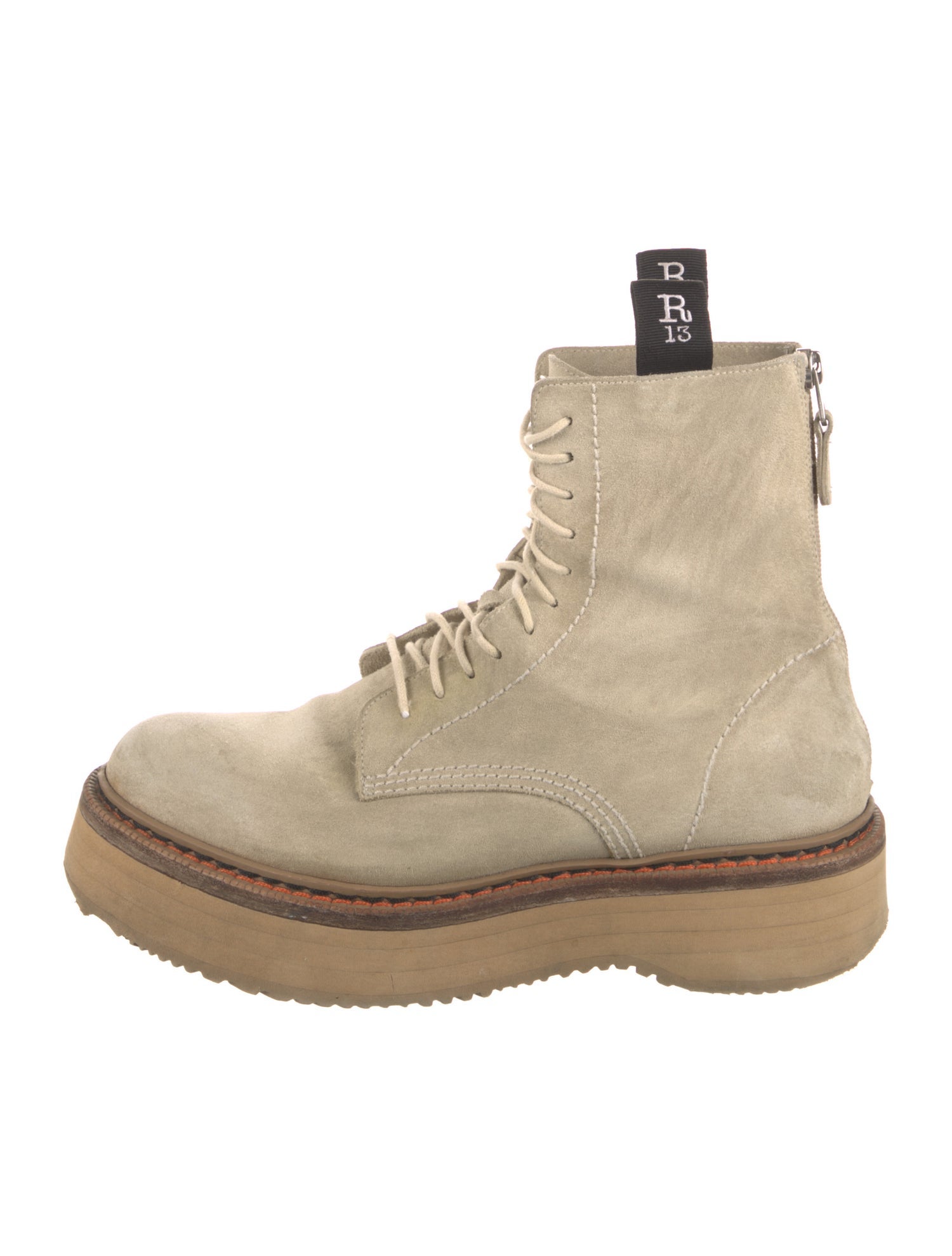 R13 Suede Combat Boots