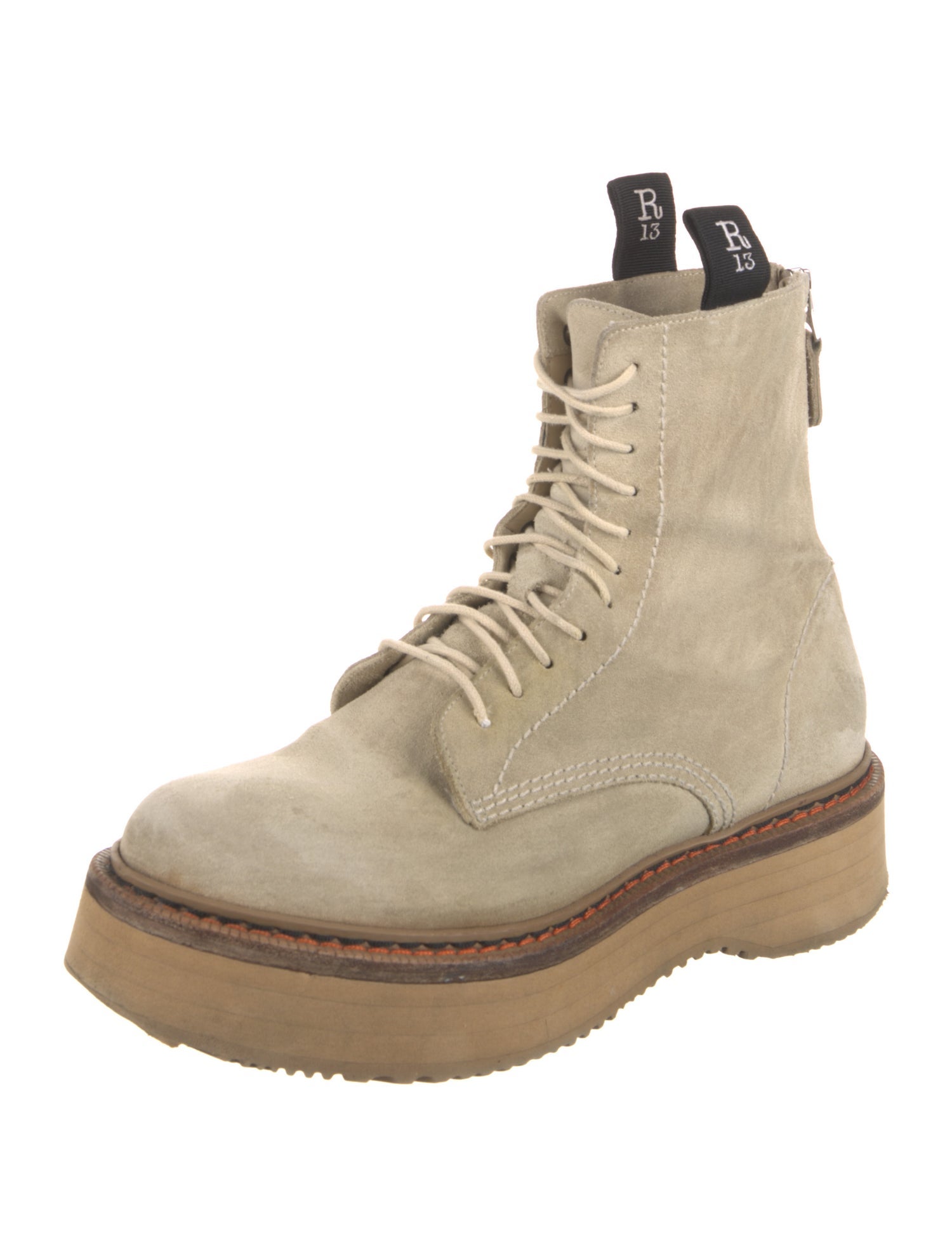 R13 Suede Combat Boots
