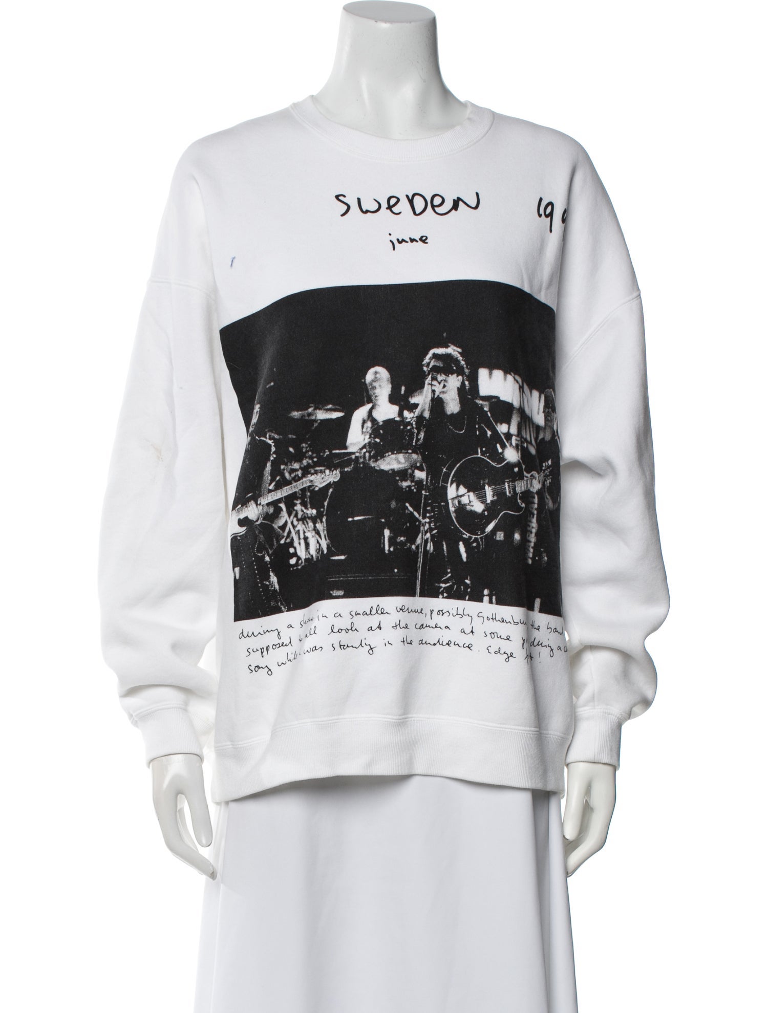 R13 Graphic Print Crew Neck Sweatshirt