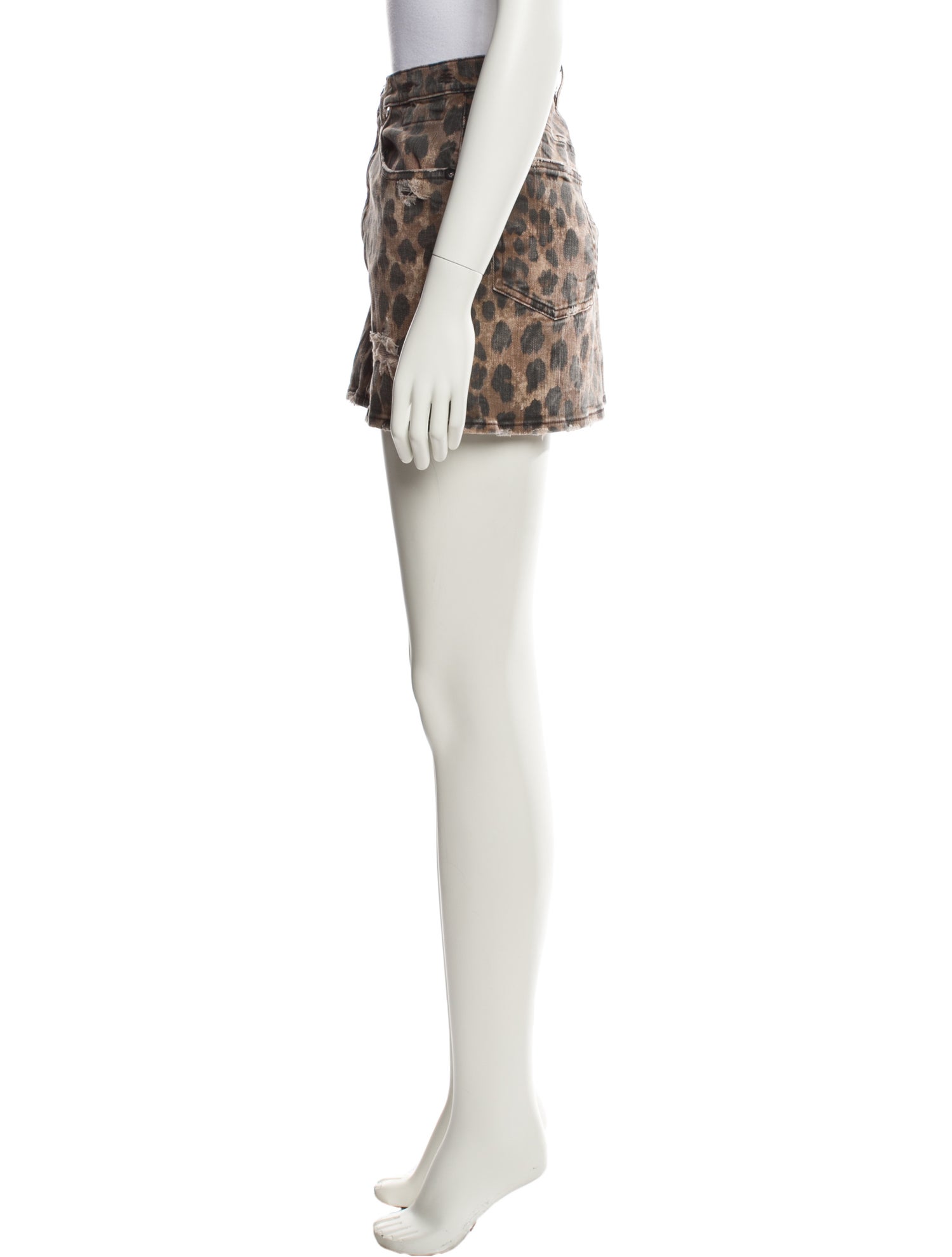 R13 Leather Mini Skirt