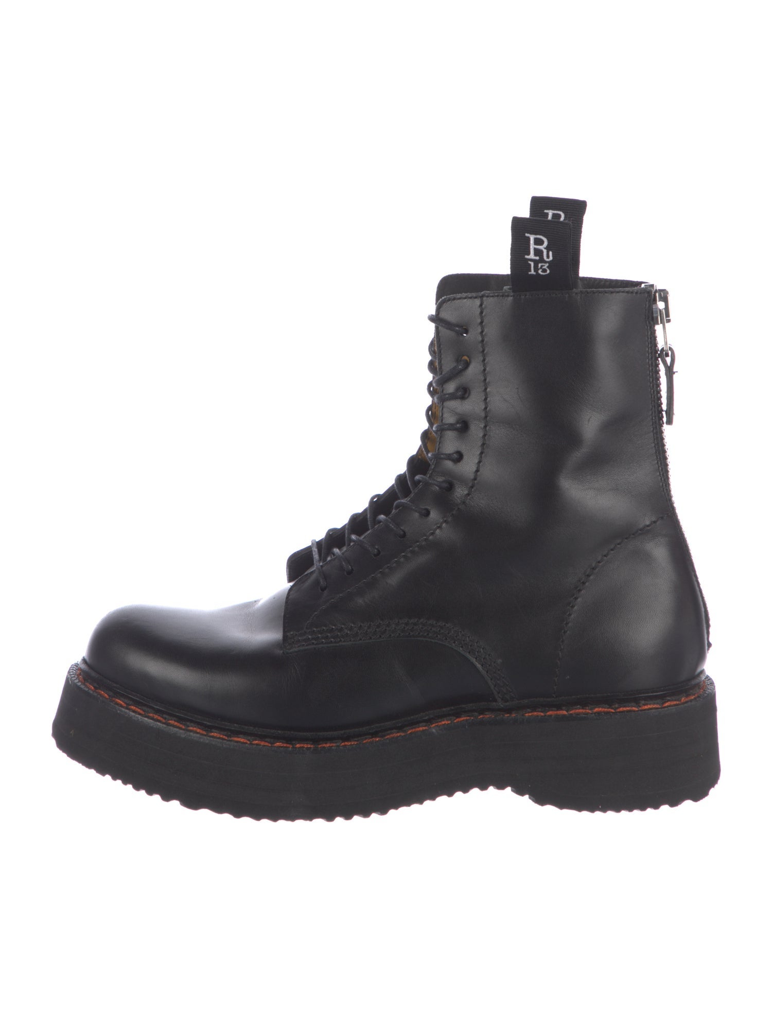 R13 Leather Combat Boots