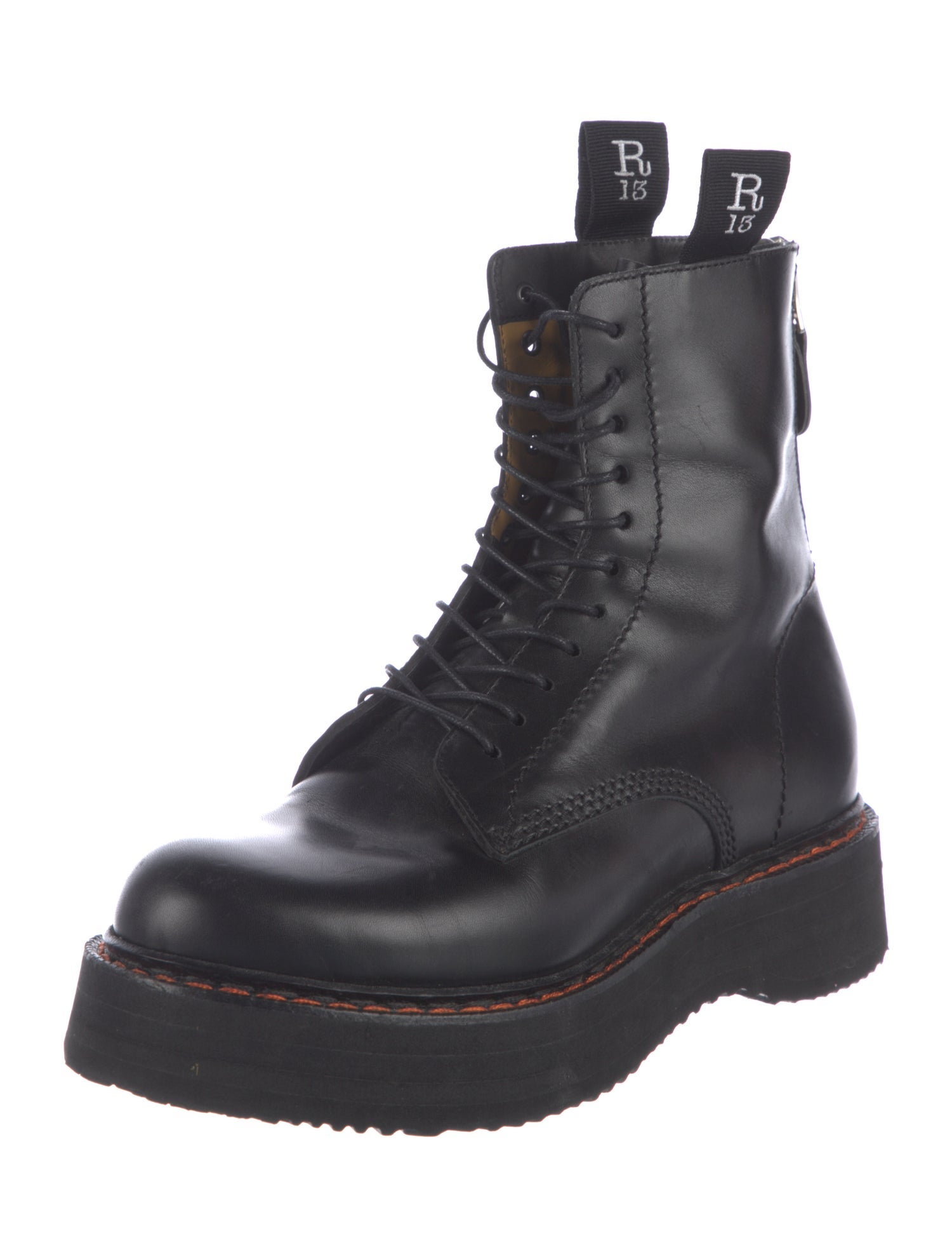 R13 Leather Combat Boots