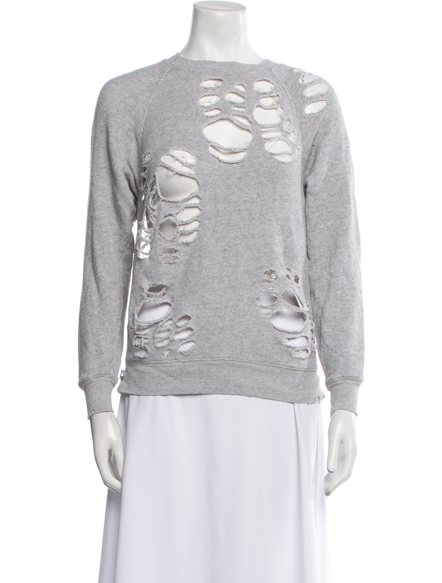 R13 Scoop Neck Long Sleeve Sweatshirt