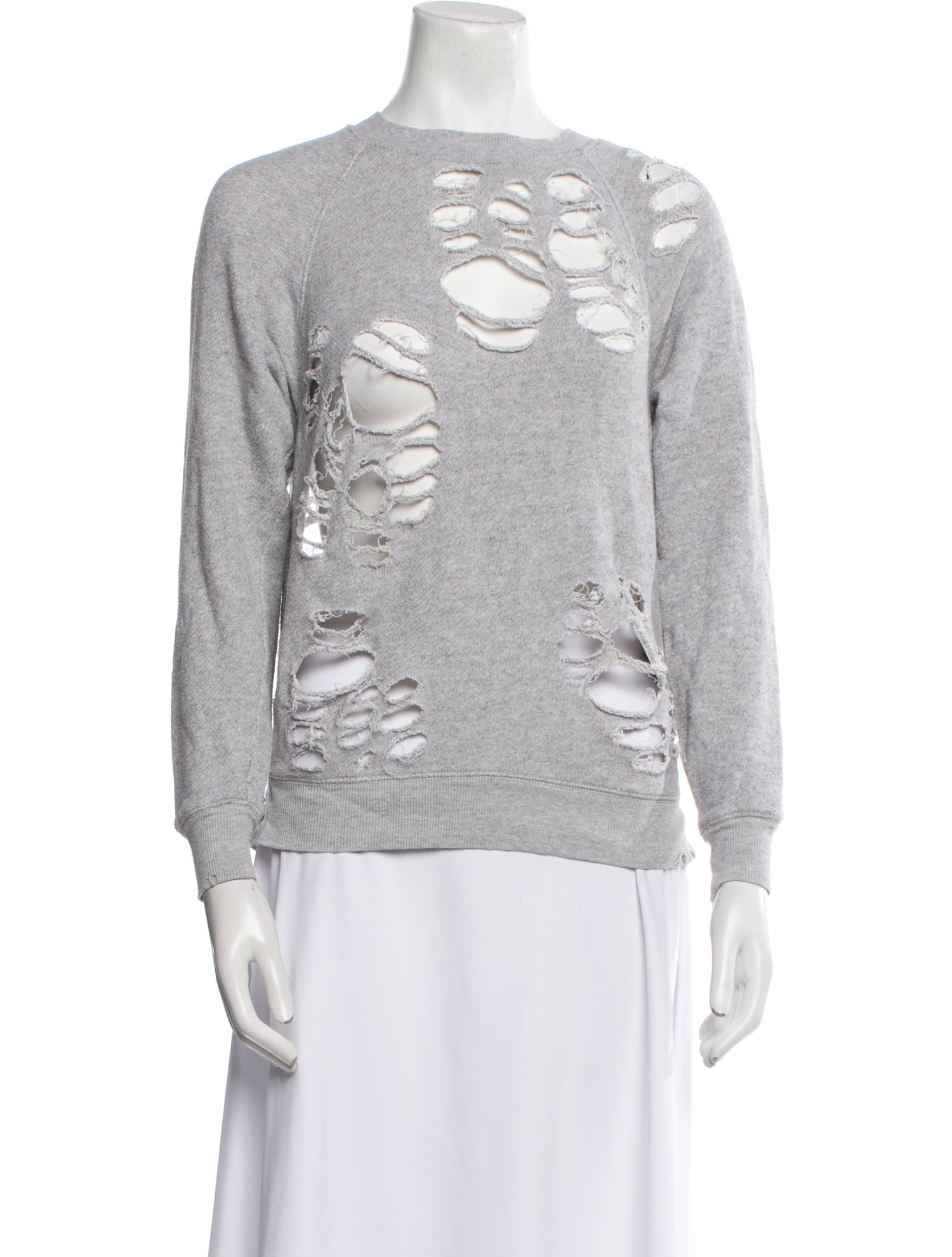 R13 Scoop Neck Long Sleeve Sweatshirt