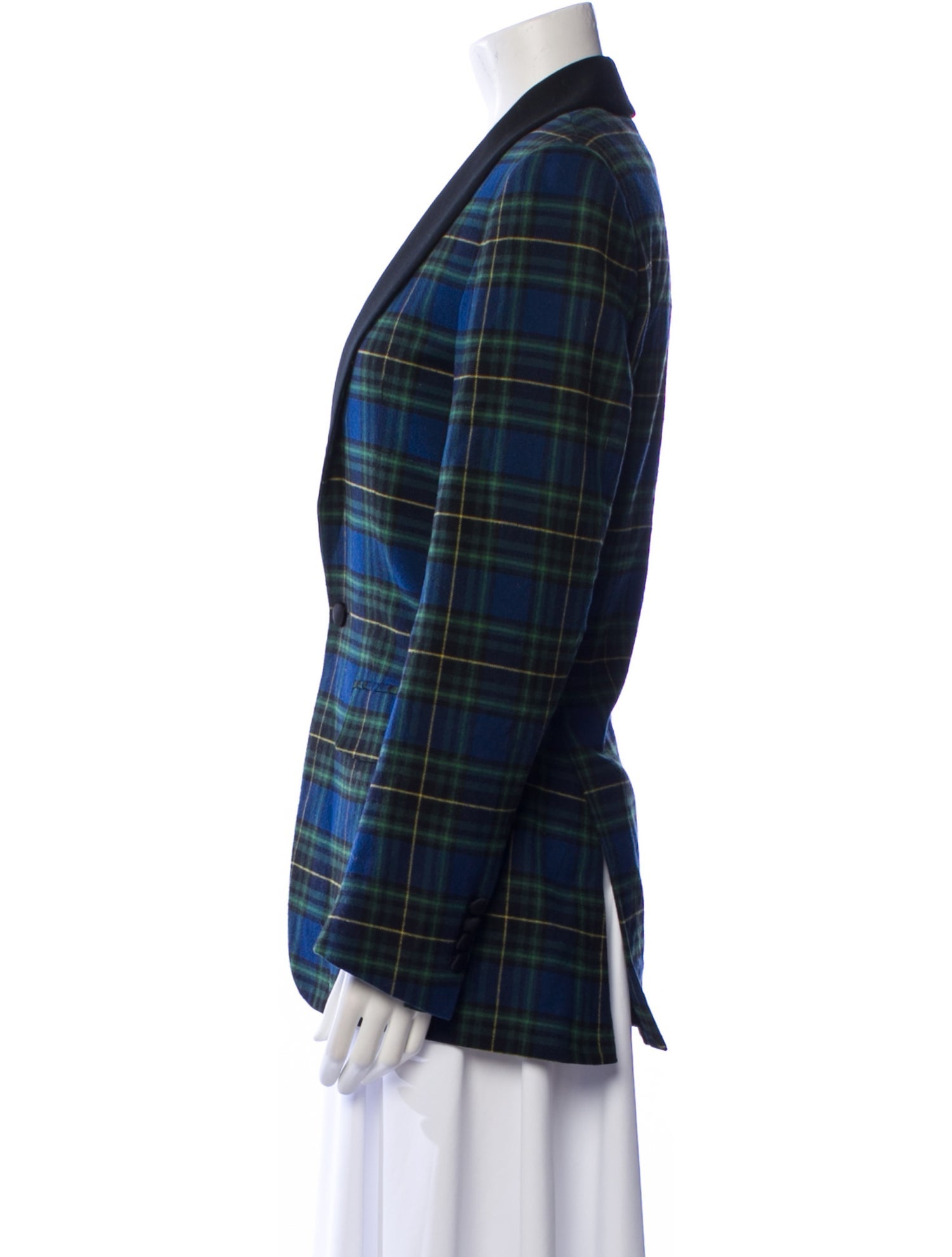 R13 Plaid Print Blazer